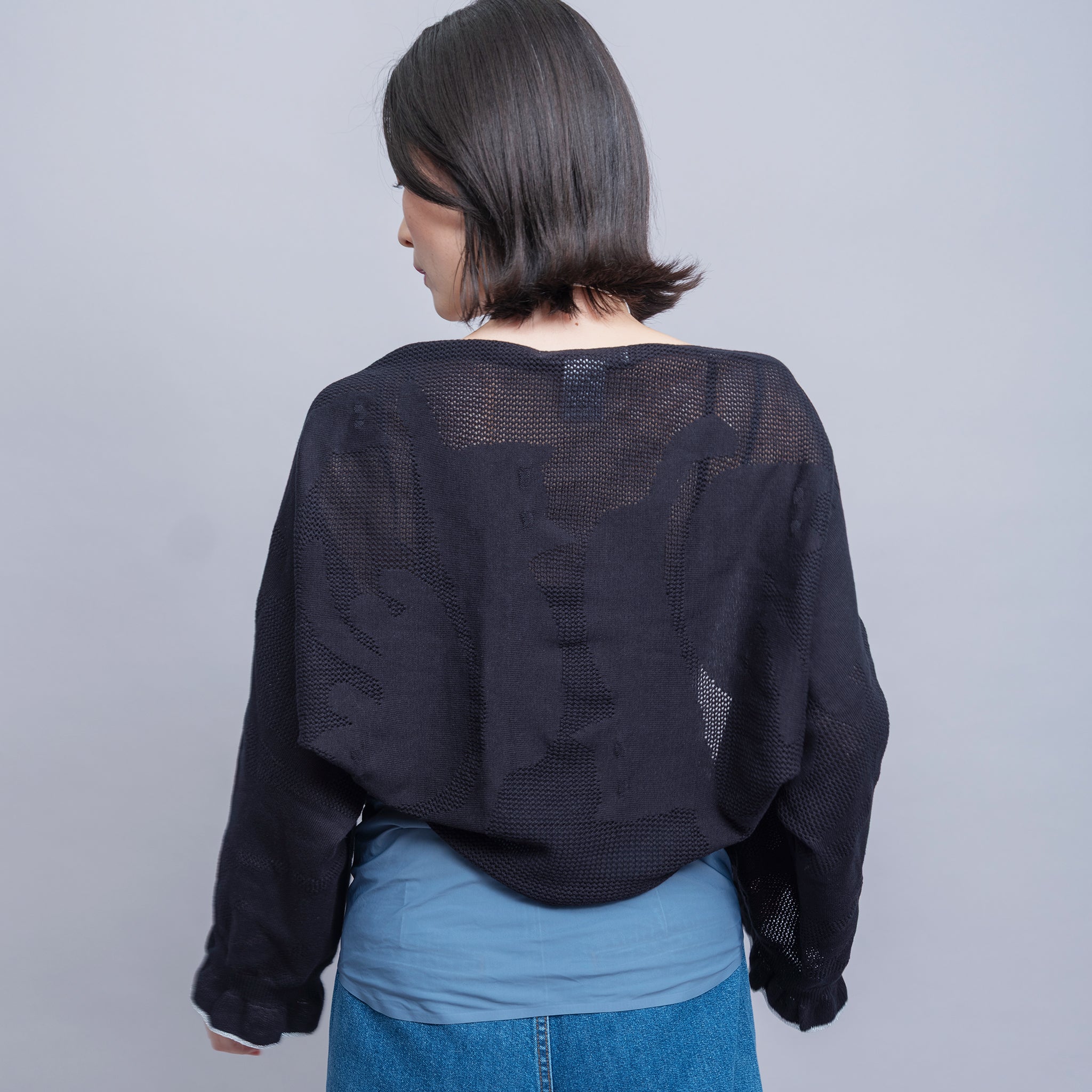 【NYANDER KNIT/ニャンダーニット】Shadow CAT３way　Lace shawl　ATRENA限定デザイン