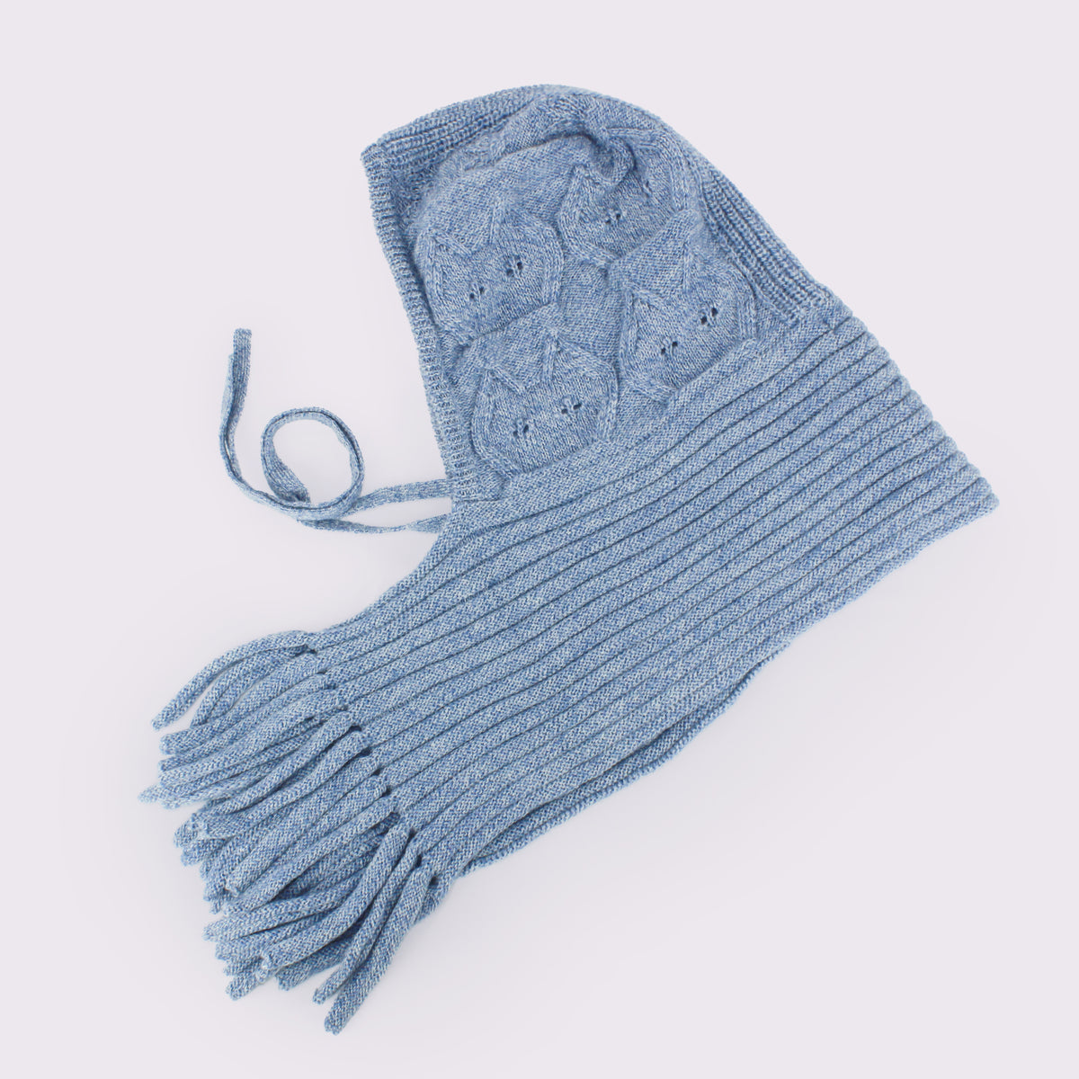 【NYANDER KNIT/ニャンダーニット】CAT RELIEF FRINGE HOOD