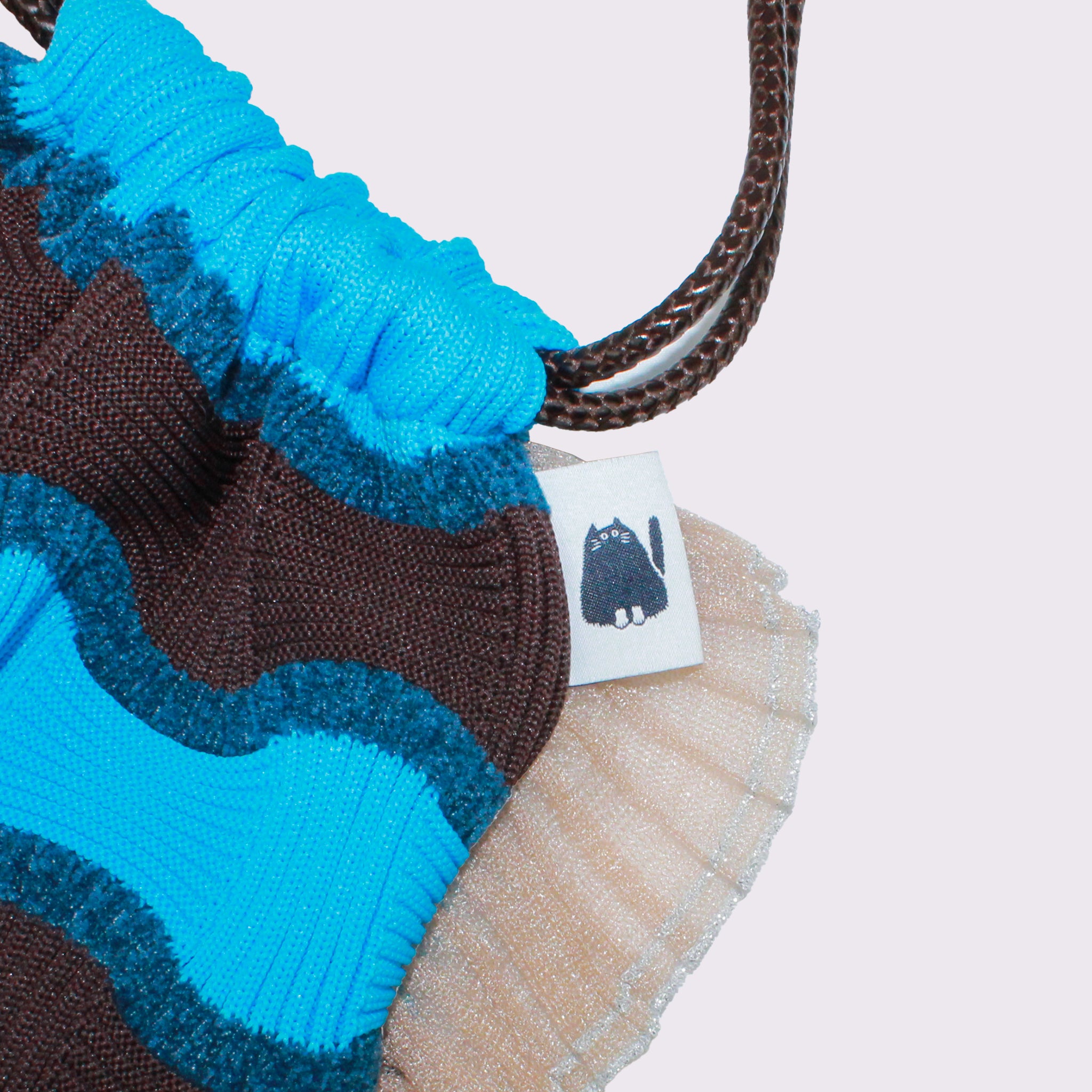 予約販売【NYANDER KNIT/ニャンダーニット】FRILL SHEER KNIT POUCH