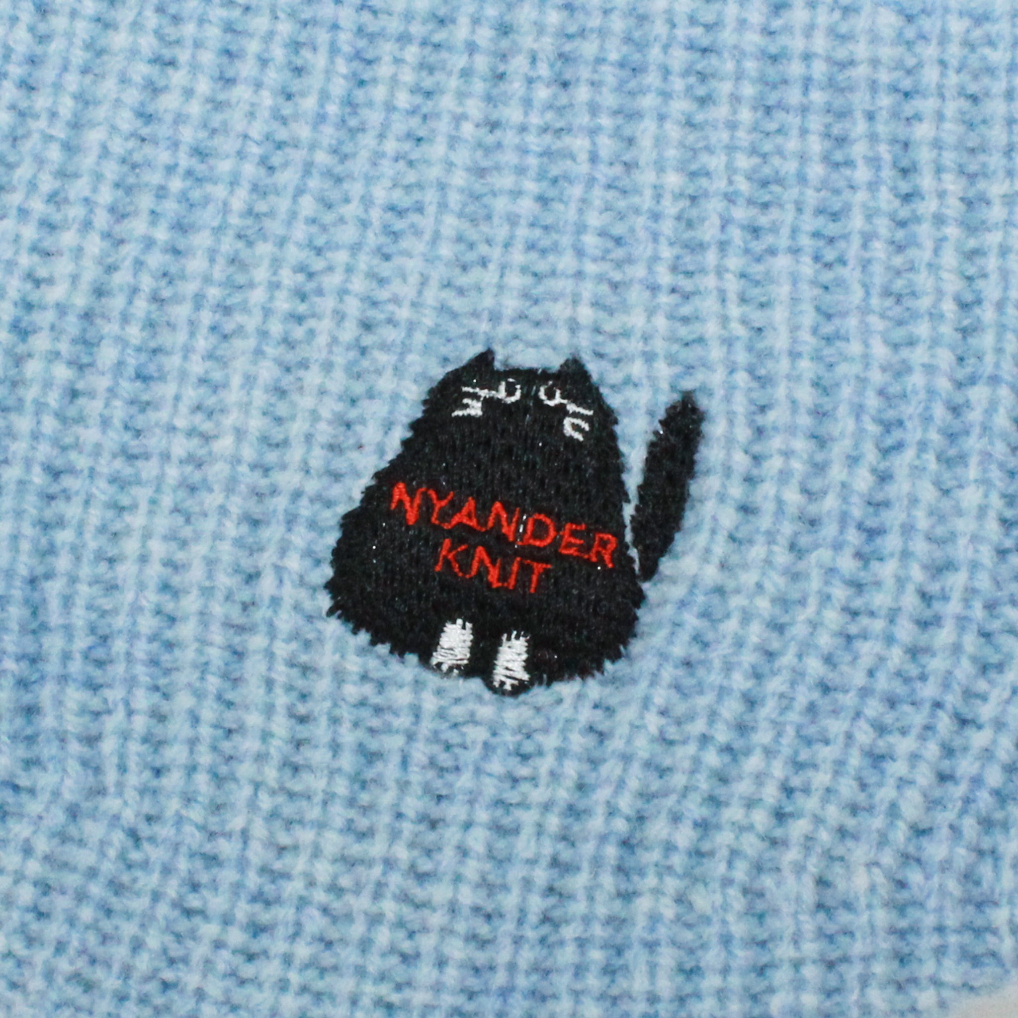予約販売【NYANDER KNIT/ニャンダーニット】CAT EMBROIDERY EARFLAP KNIT CAP