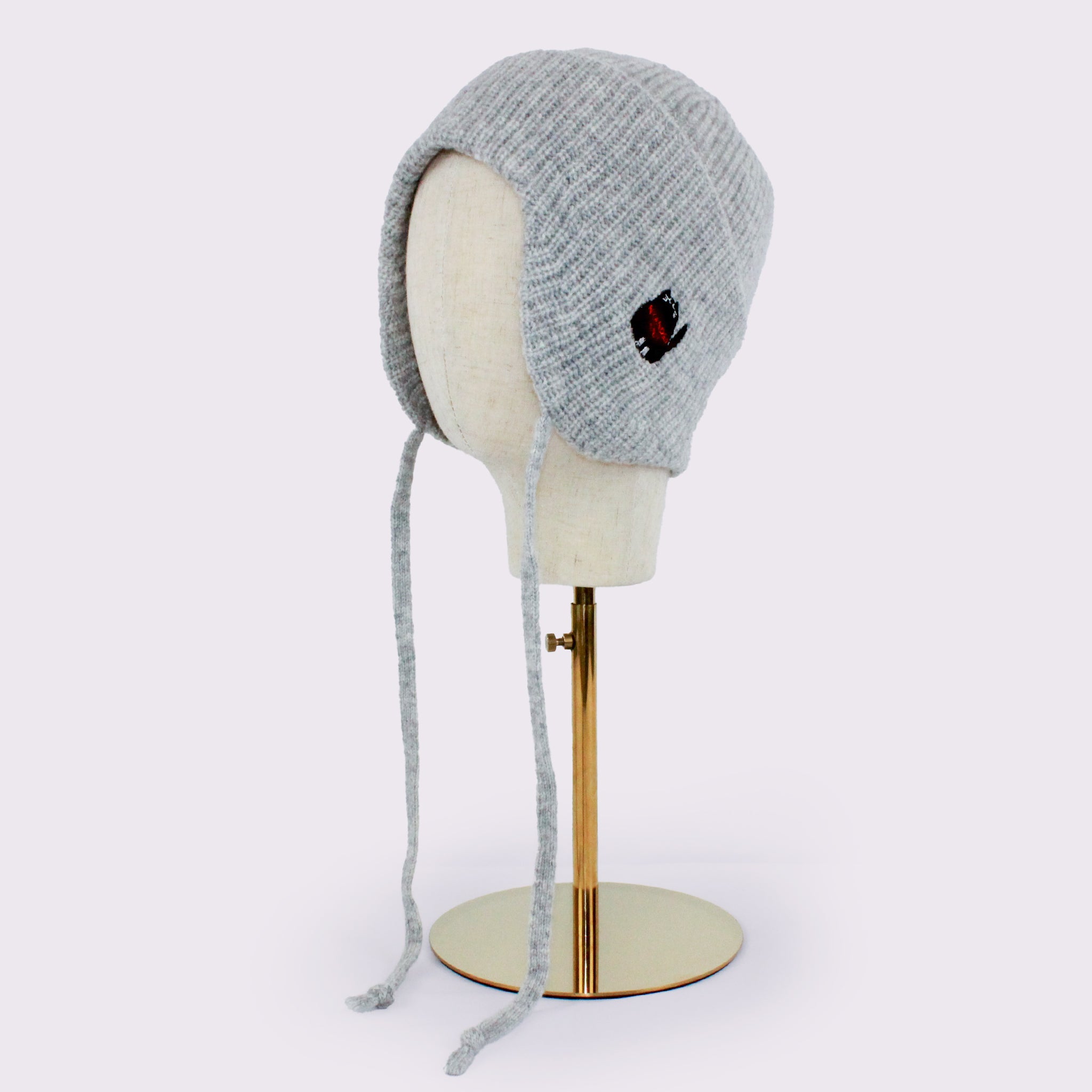 予約販売【NYANDER KNIT/ニャンダーニット】CAT EMBROIDERY EARFLAP KNIT CAP