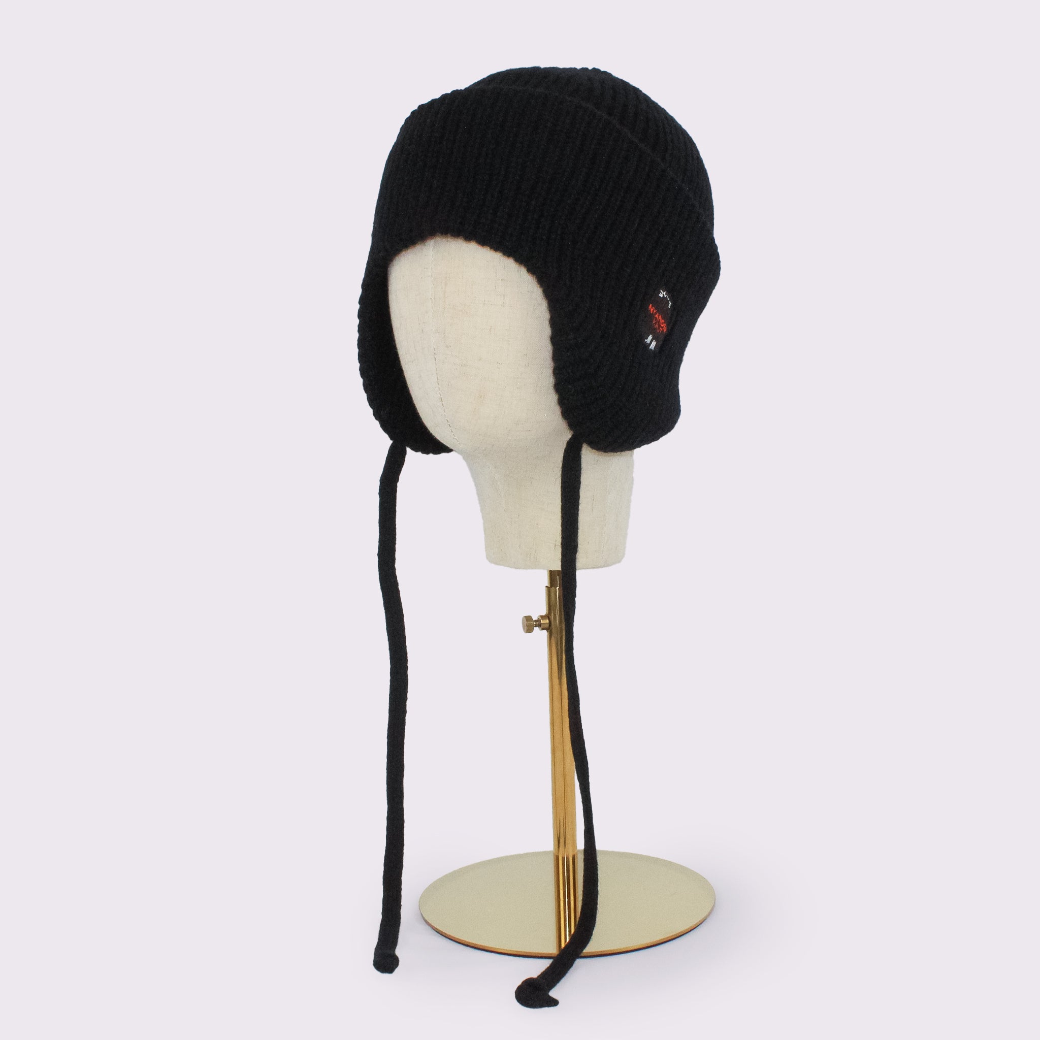 予約販売【NYANDER KNIT/ニャンダーニット】CAT EMBROIDERY EARFLAP KNIT CAP