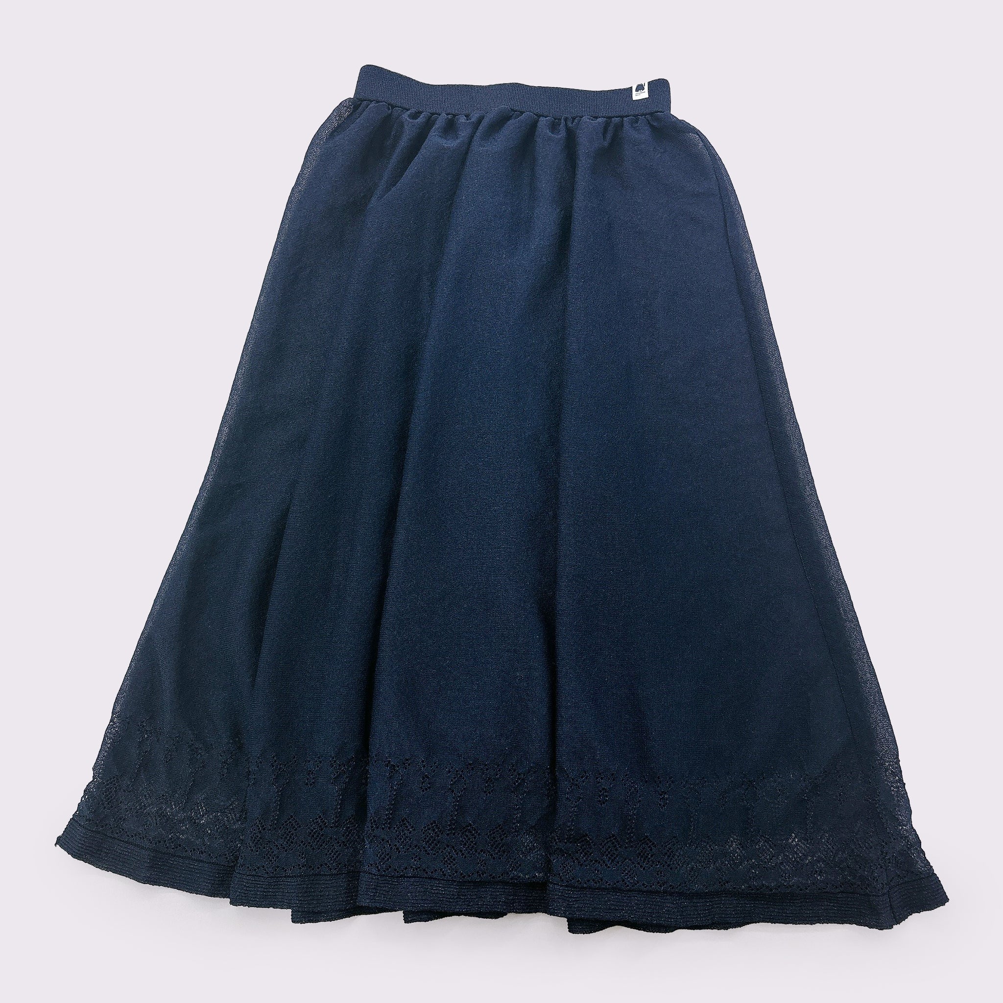 NYW011【NYANDER KNIT/ニャンダーニット】sheer rame skirt シアースカート  【公式】Hanazawa Knit Design オンラインストア