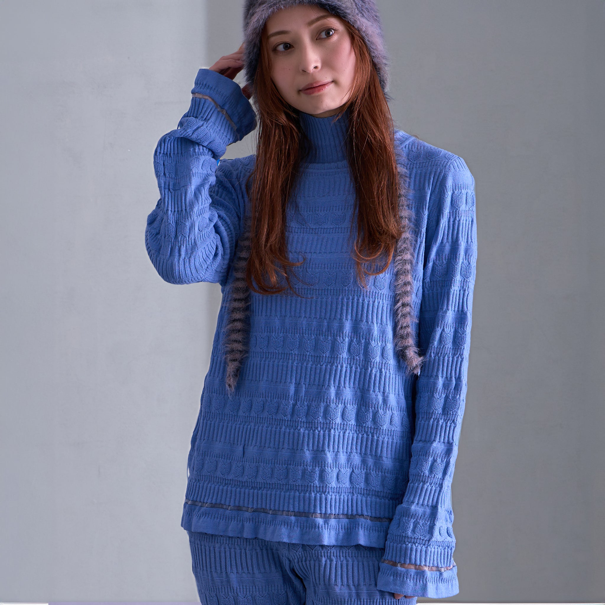 【NYANDER KNIT/ニャンダーニット】  CATRIB TURTLE PULL