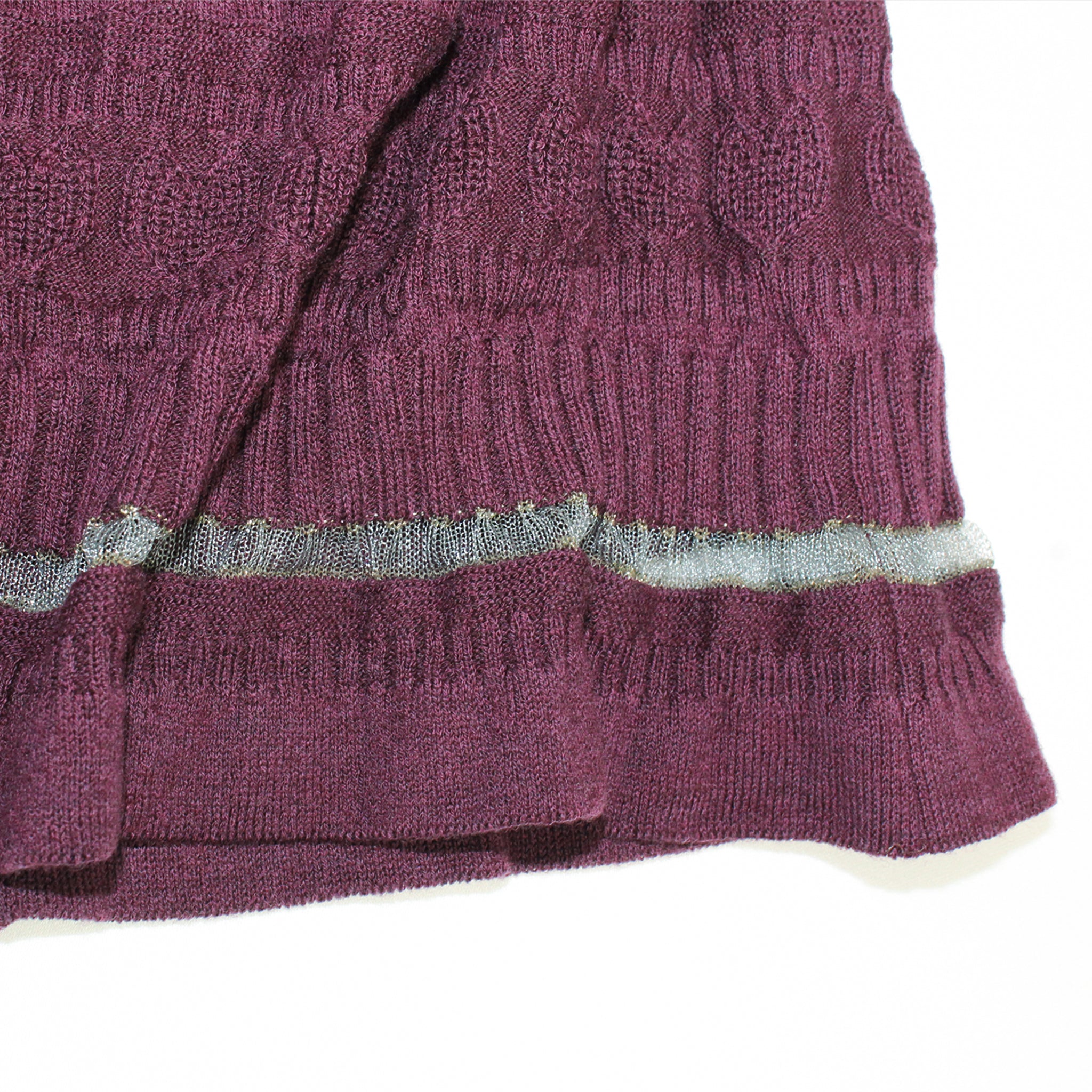 【NYANDER KNIT/ニャンダーニット】   CAT RIB WRAP SKIRT