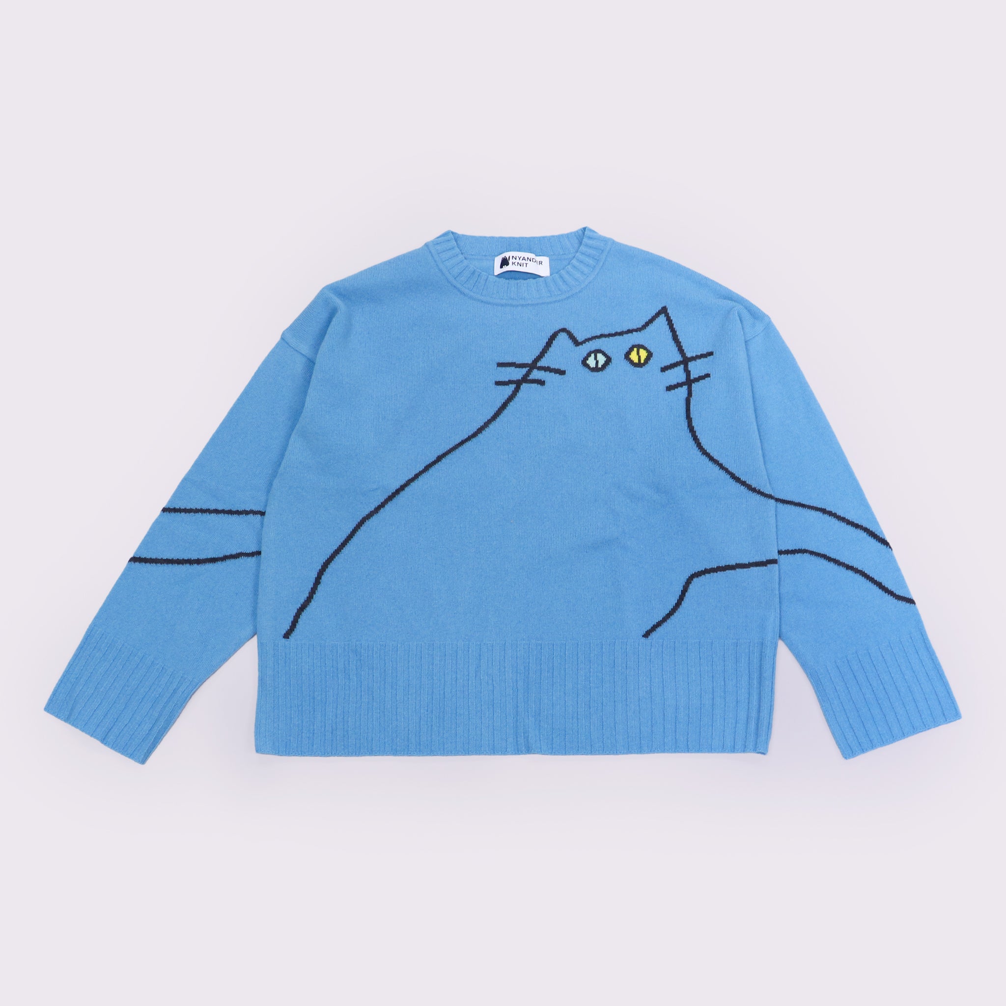 【NYANDER KNIT/ニャンダーニット】ODD EYE CAT PULL