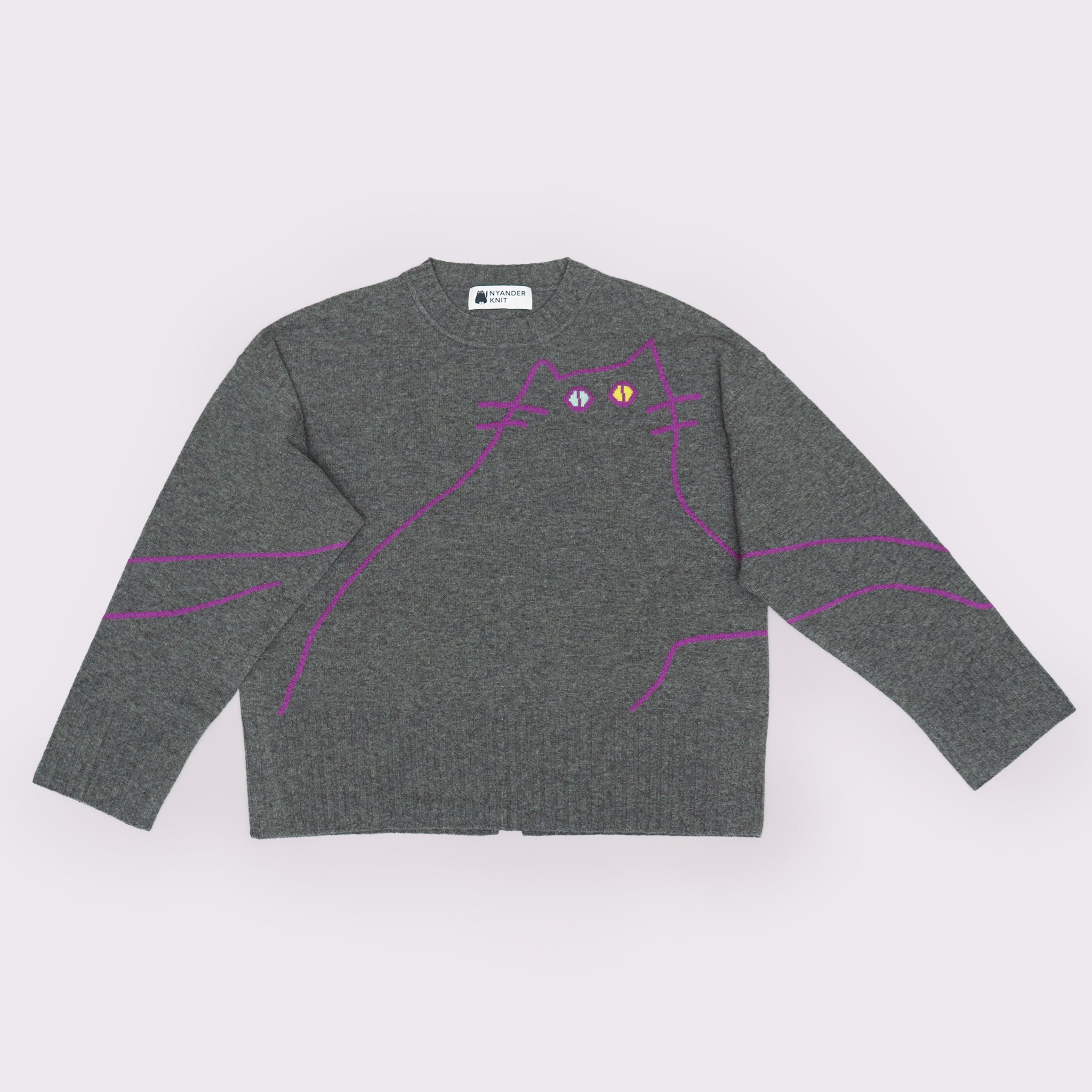 【NYANDER KNIT/ニャンダーニット】ODD EYE CAT PULL