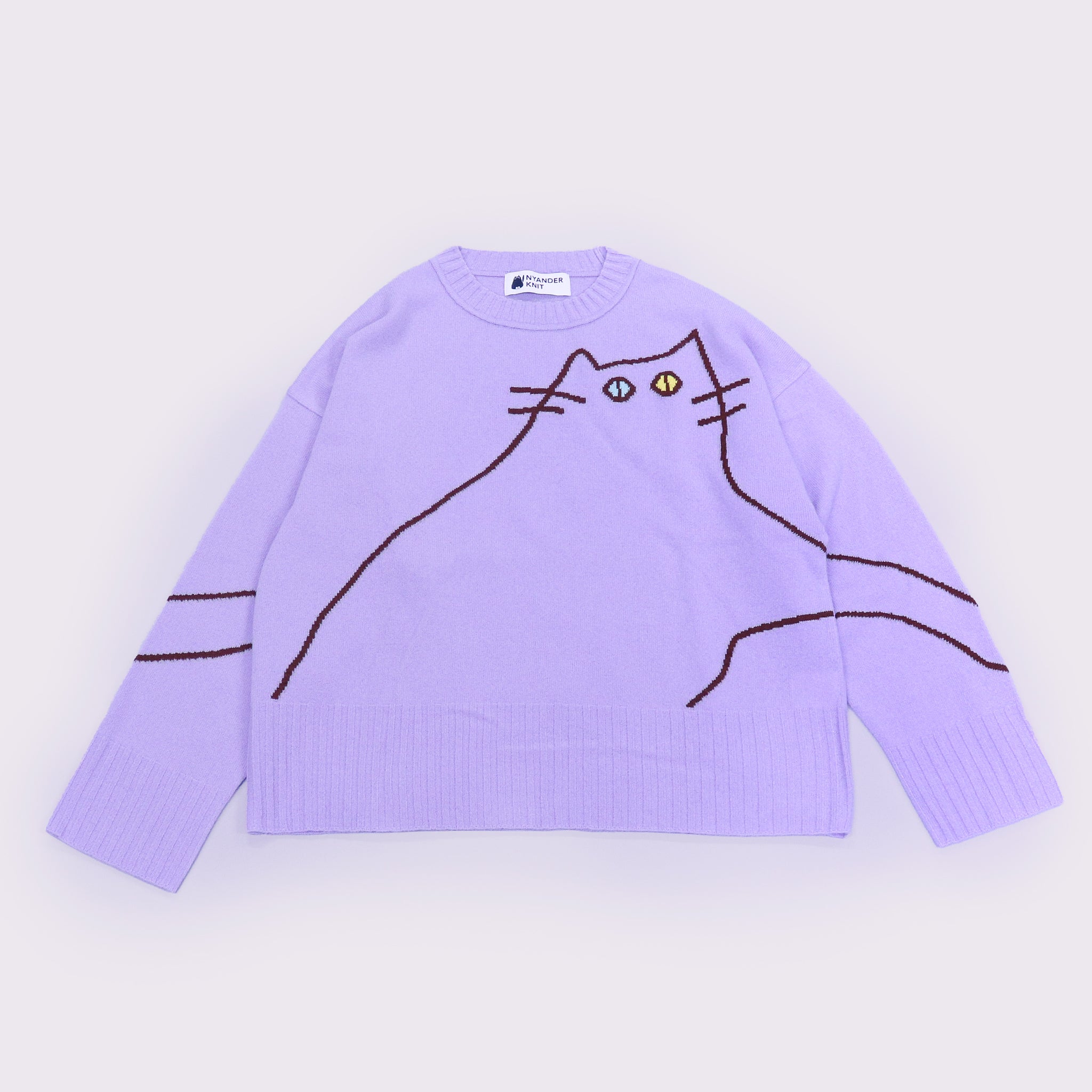 【NYANDER KNIT/ニャンダーニット】ODD EYE CAT PULL