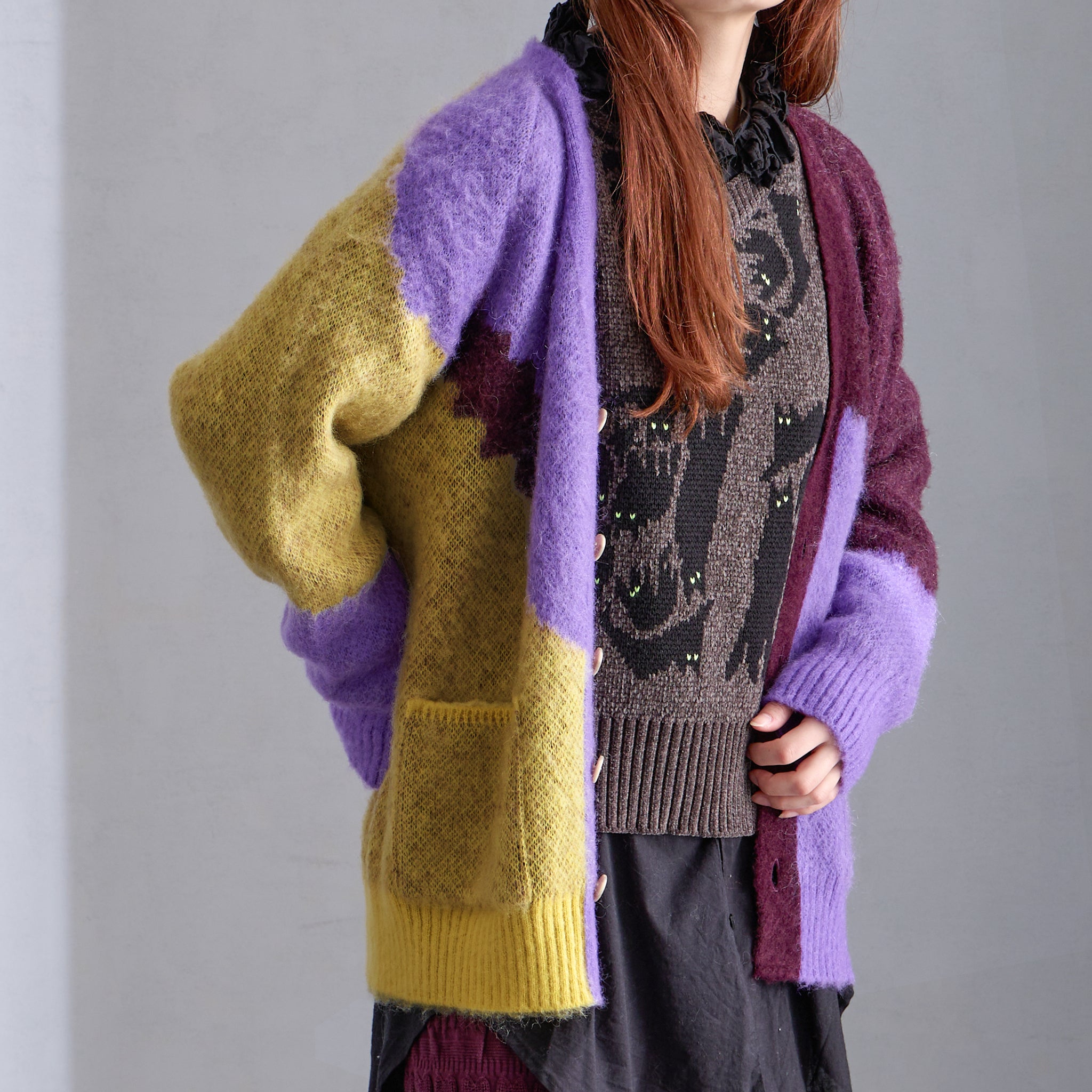 【NYANDER KNIT/ニャンダーニット】 CALICO CAT CARDIGAN