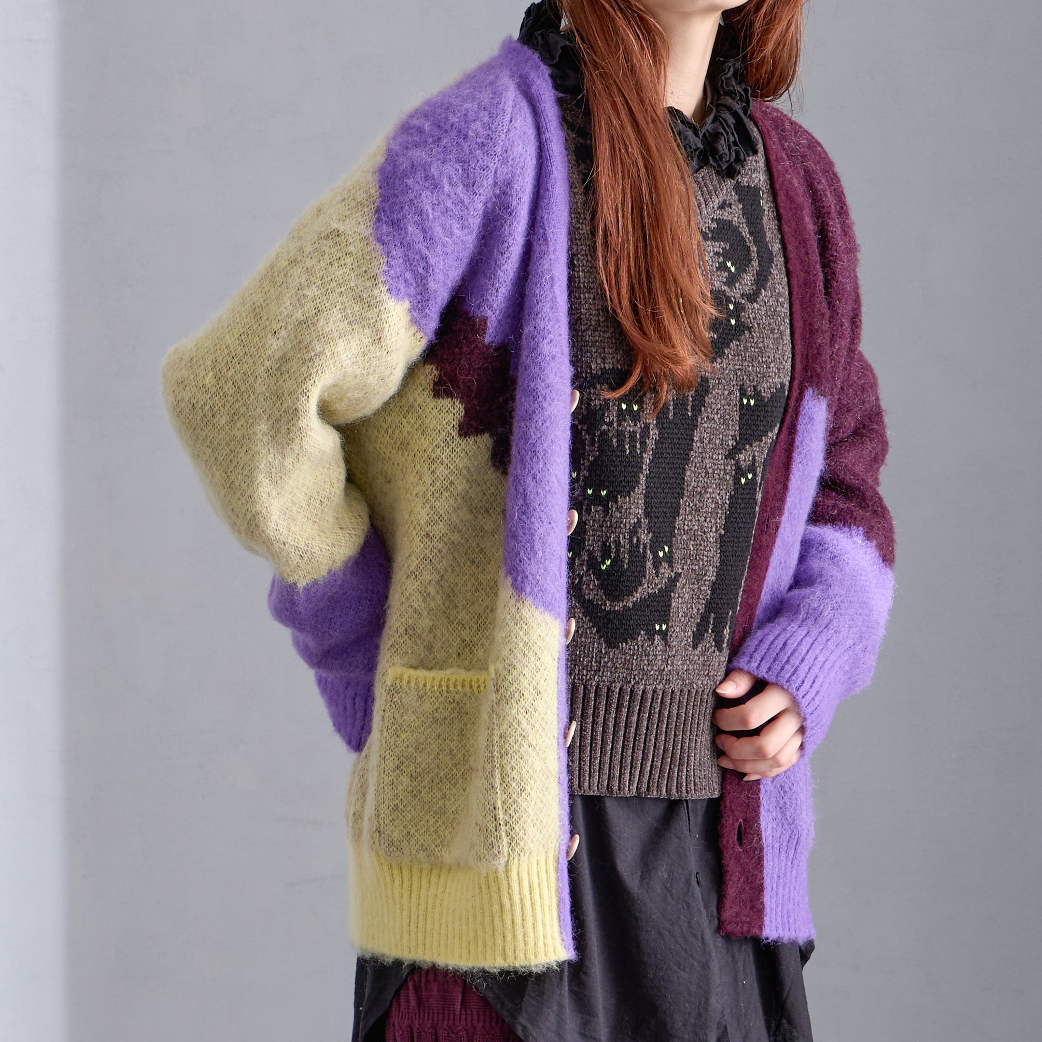 【NYANDER KNIT/ニャンダーニット】 CALICO CAT CARDIGAN