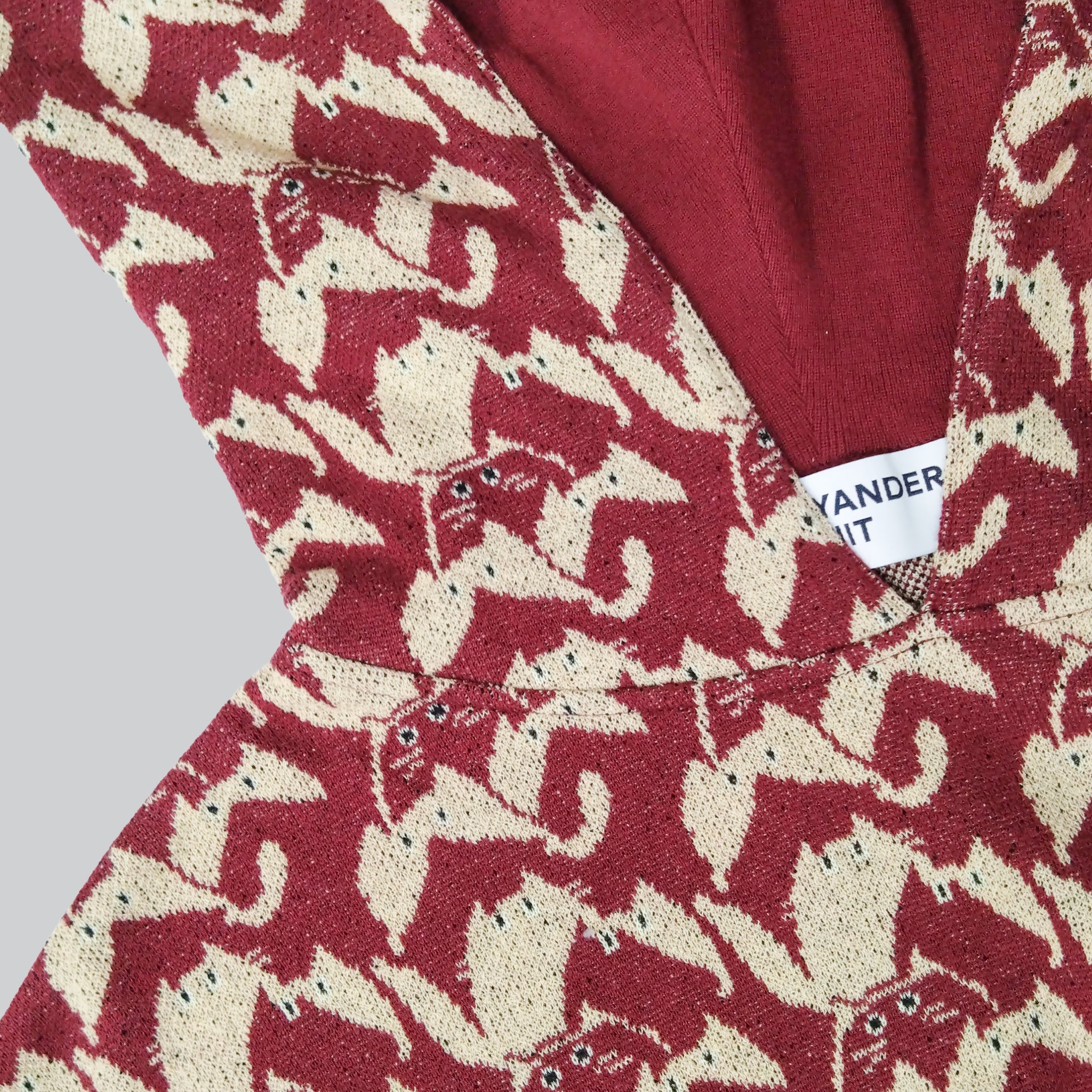 【NYANDER KNIT/ニャンダーニット】CATgeometric HOODIE