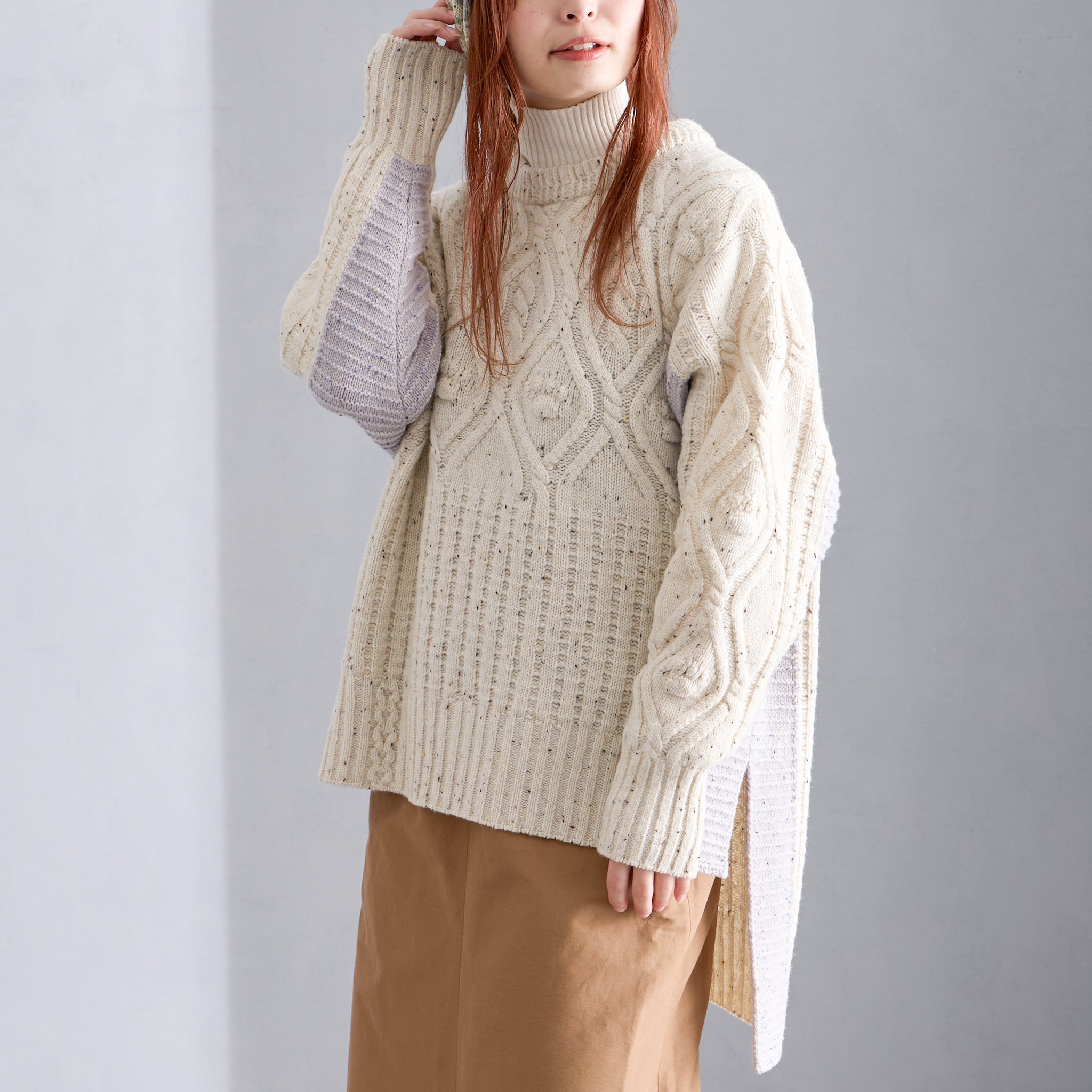 【NYANDER KNIT/ニャンダーニット】 STARDUST CABLE PULL