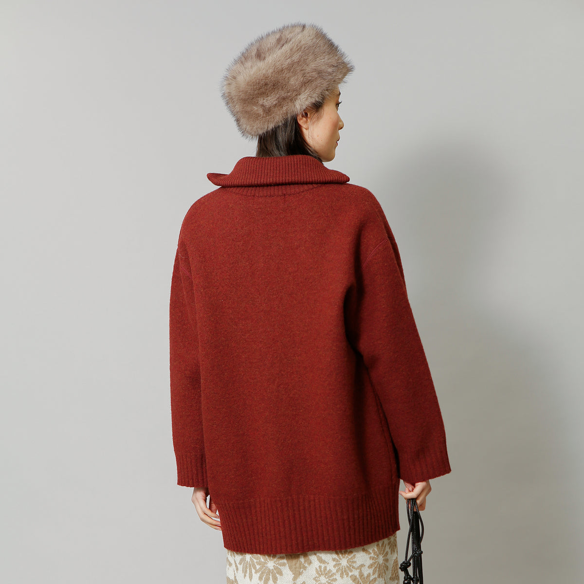 【NYANDER KNIT/ニャンダーニット】FULLING KNIT COAT