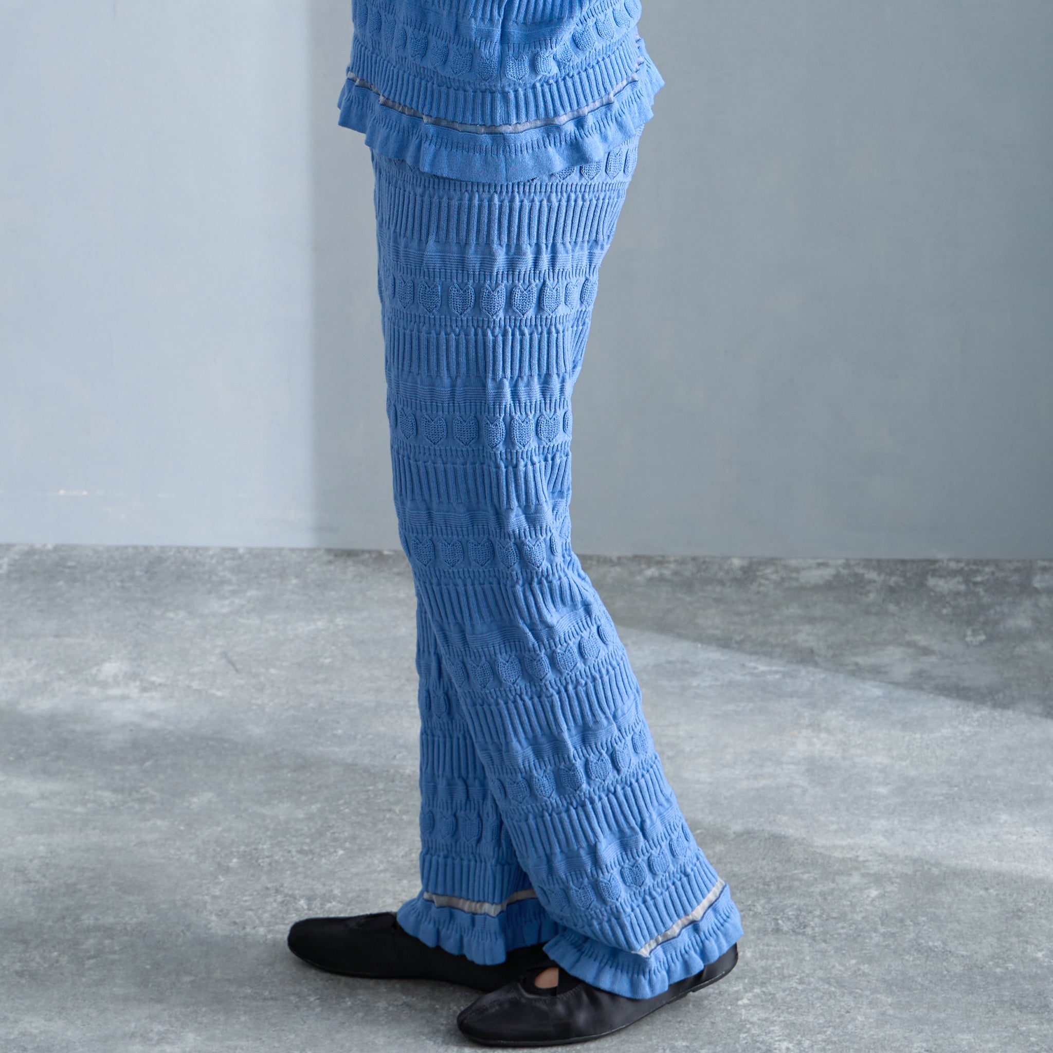 【NYANDER KNIT/ニャンダーニット】  CAT RIB PANTS