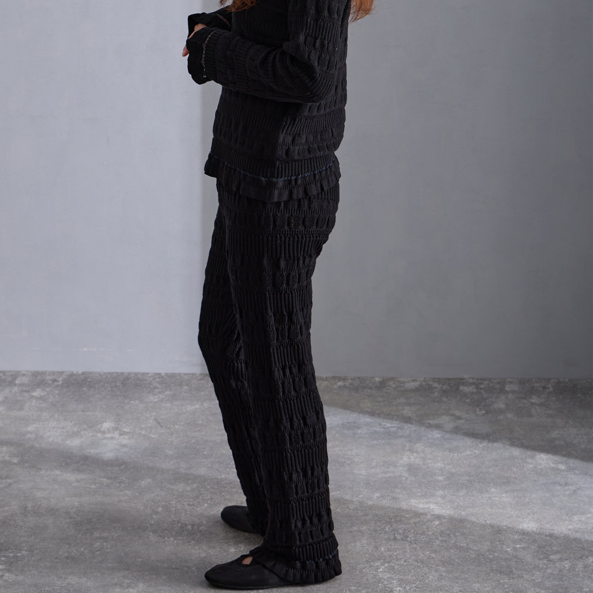 【NYANDER KNIT/ニャンダーニット】  CAT RIB PANTS