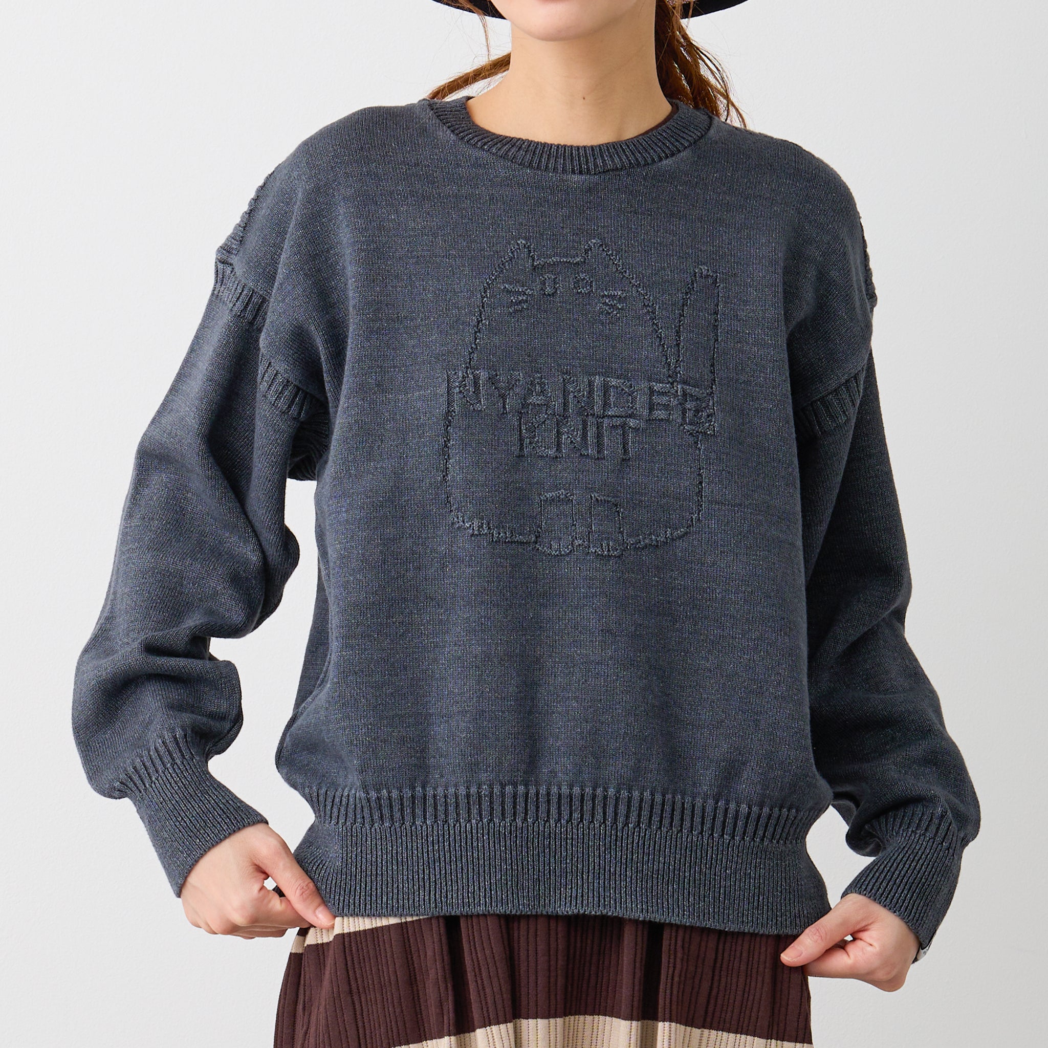 【NYANDER KNIT/ニャンダーニット】 CAT LINKS DENIM PULL