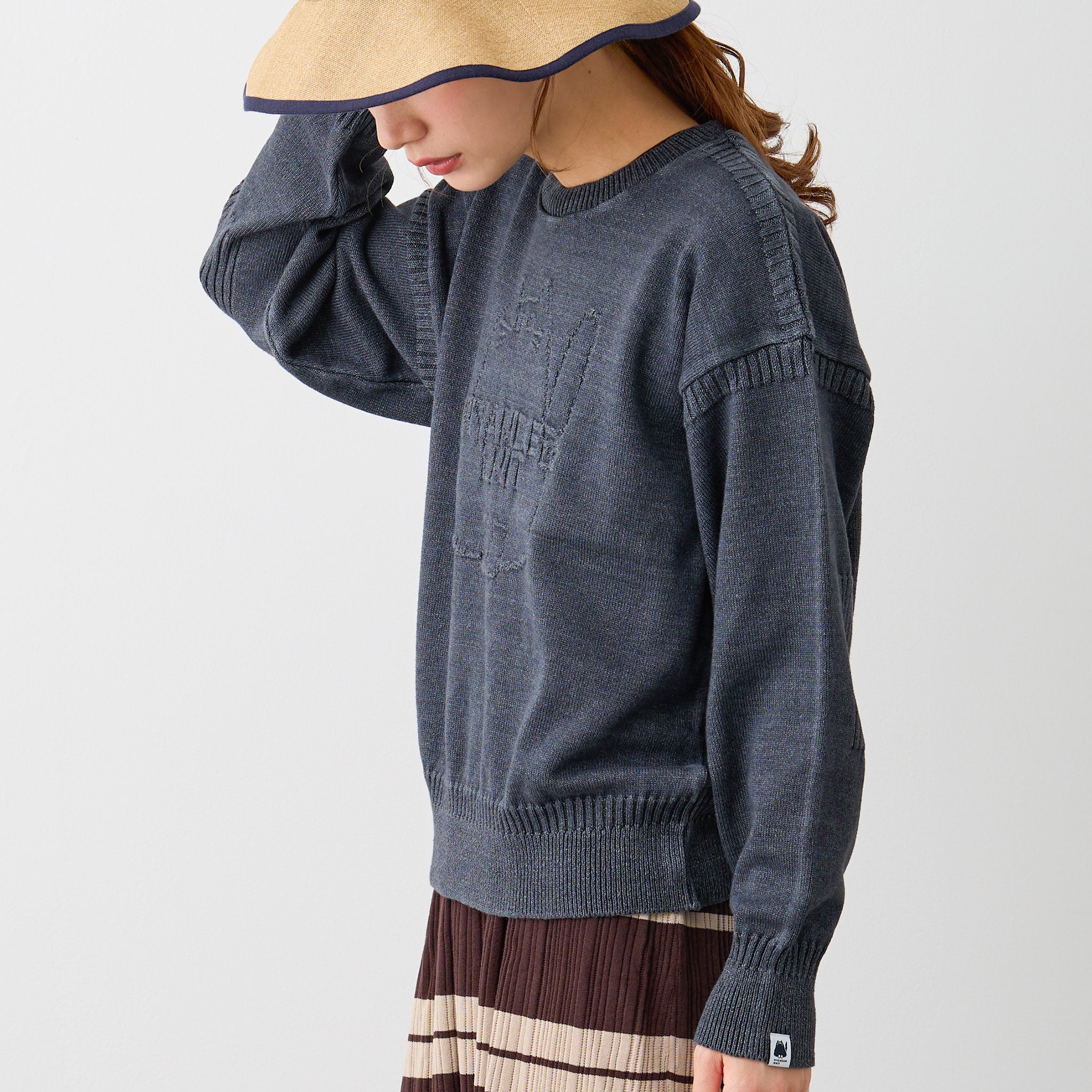 【NYANDER KNIT/ニャンダーニット】 CAT LINKS DENIM PULL