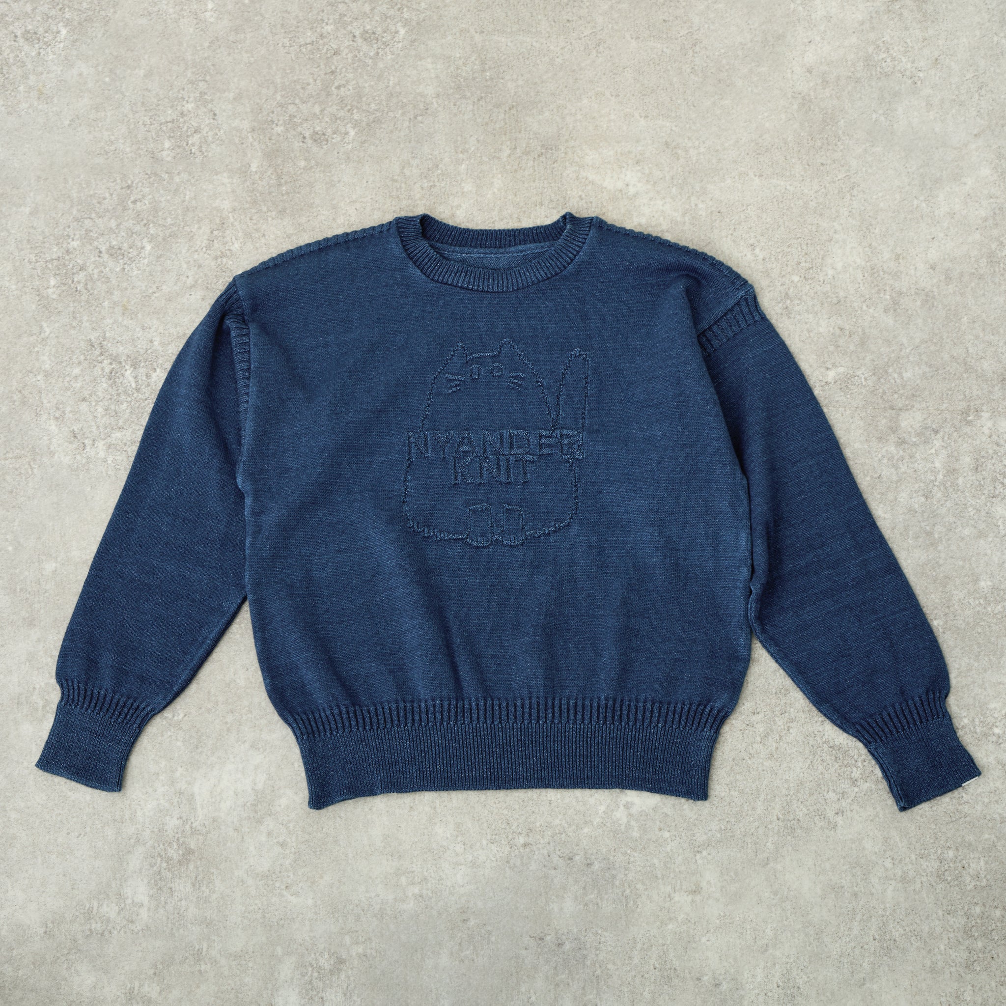 【NYANDER KNIT/ニャンダーニット】 CAT LINKS DENIM PULL