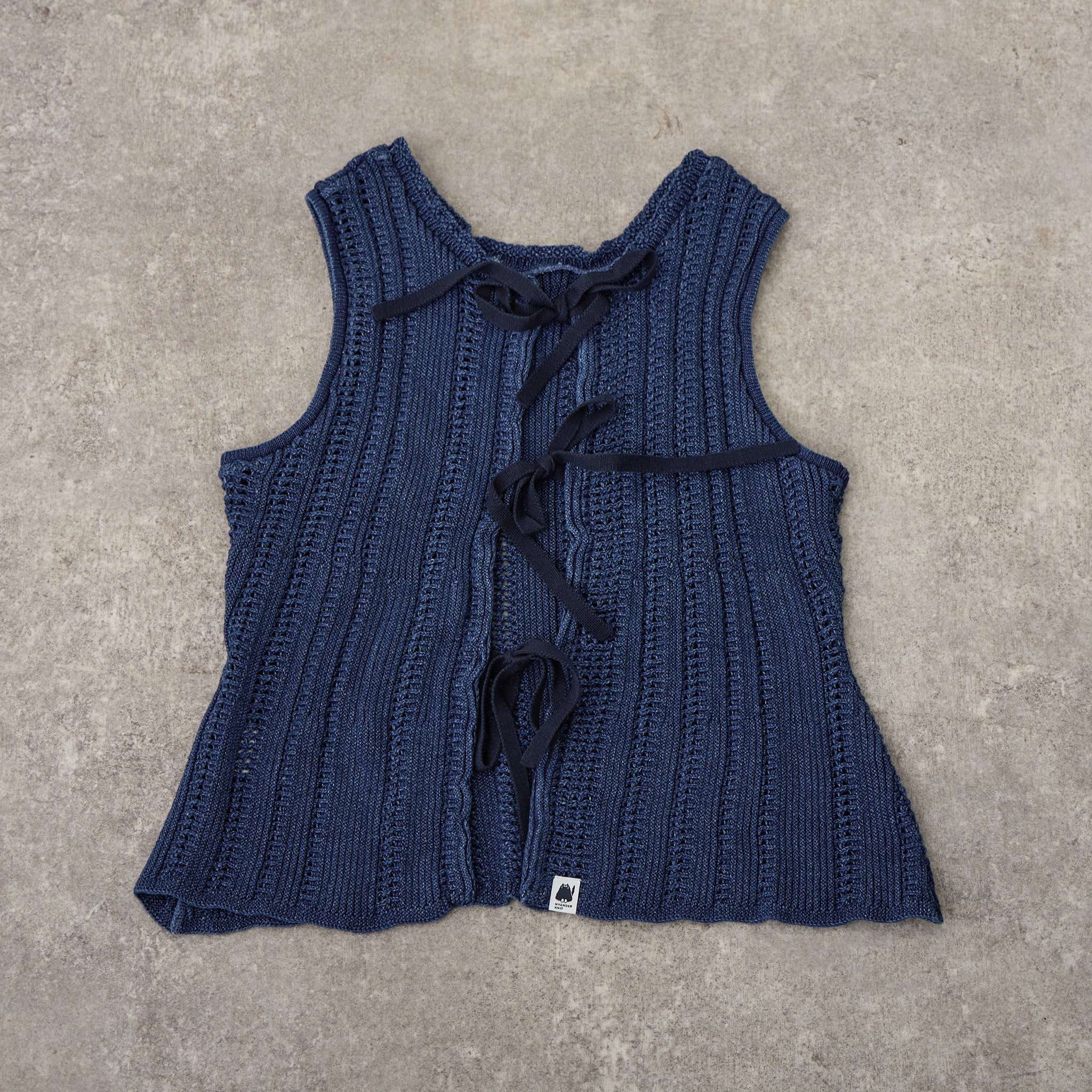 【NYANDER KNIT/ニャンダーニット】 DENIM JIRETvest