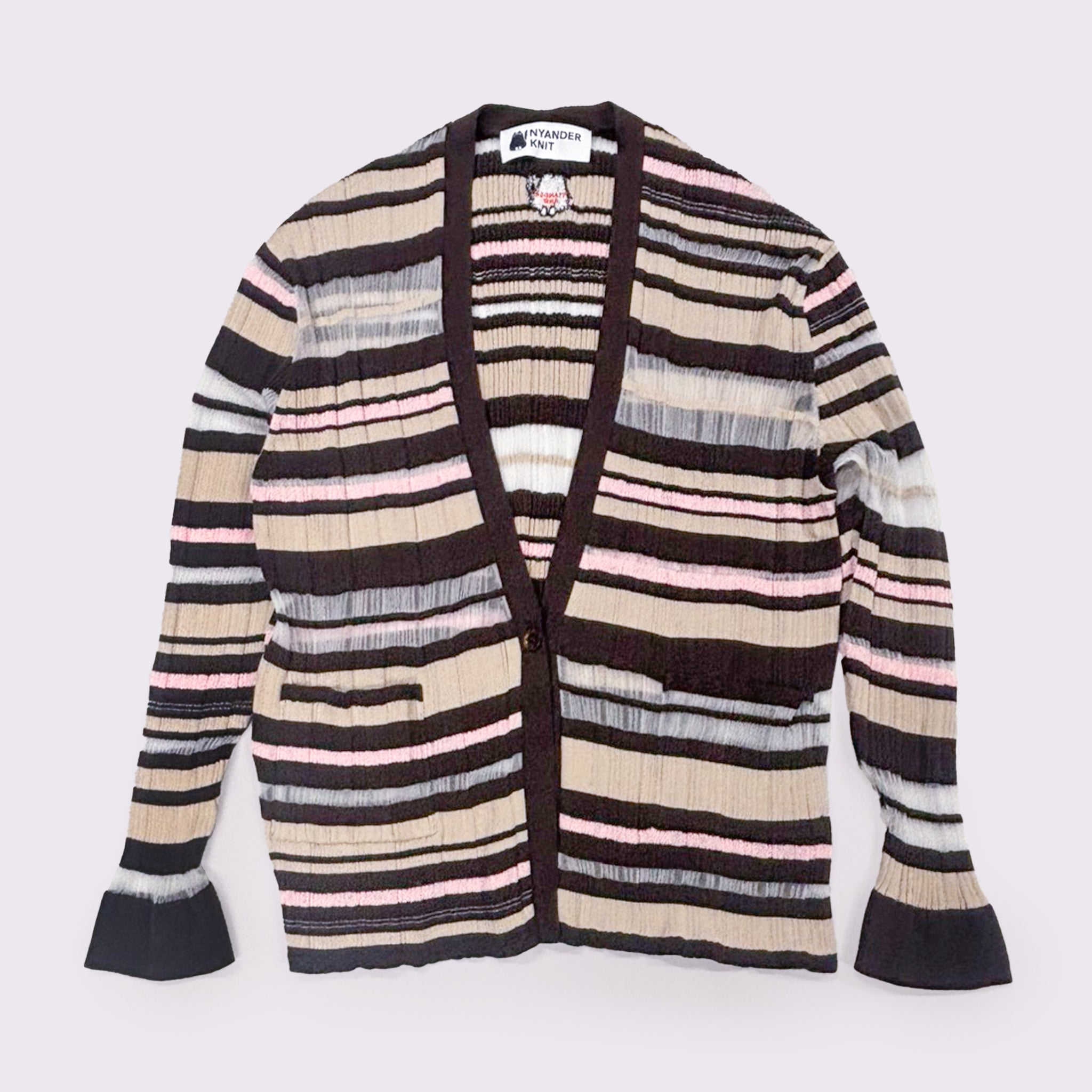 【NYANDER KNIT/ニャンダーニット】BORDER CARDIGAN