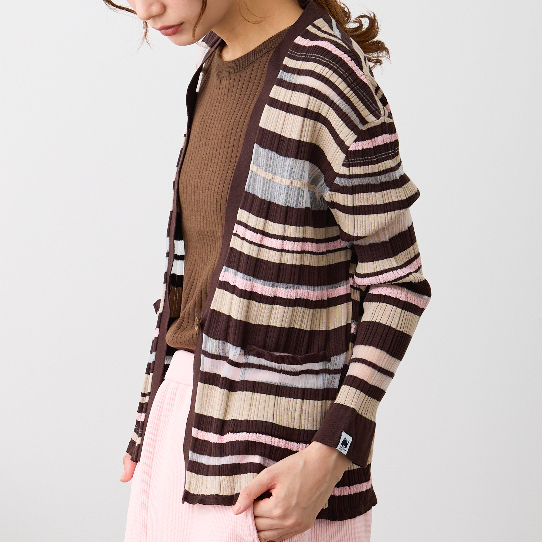 【NYANDER KNIT/ニャンダーニット】BORDER CARDIGAN