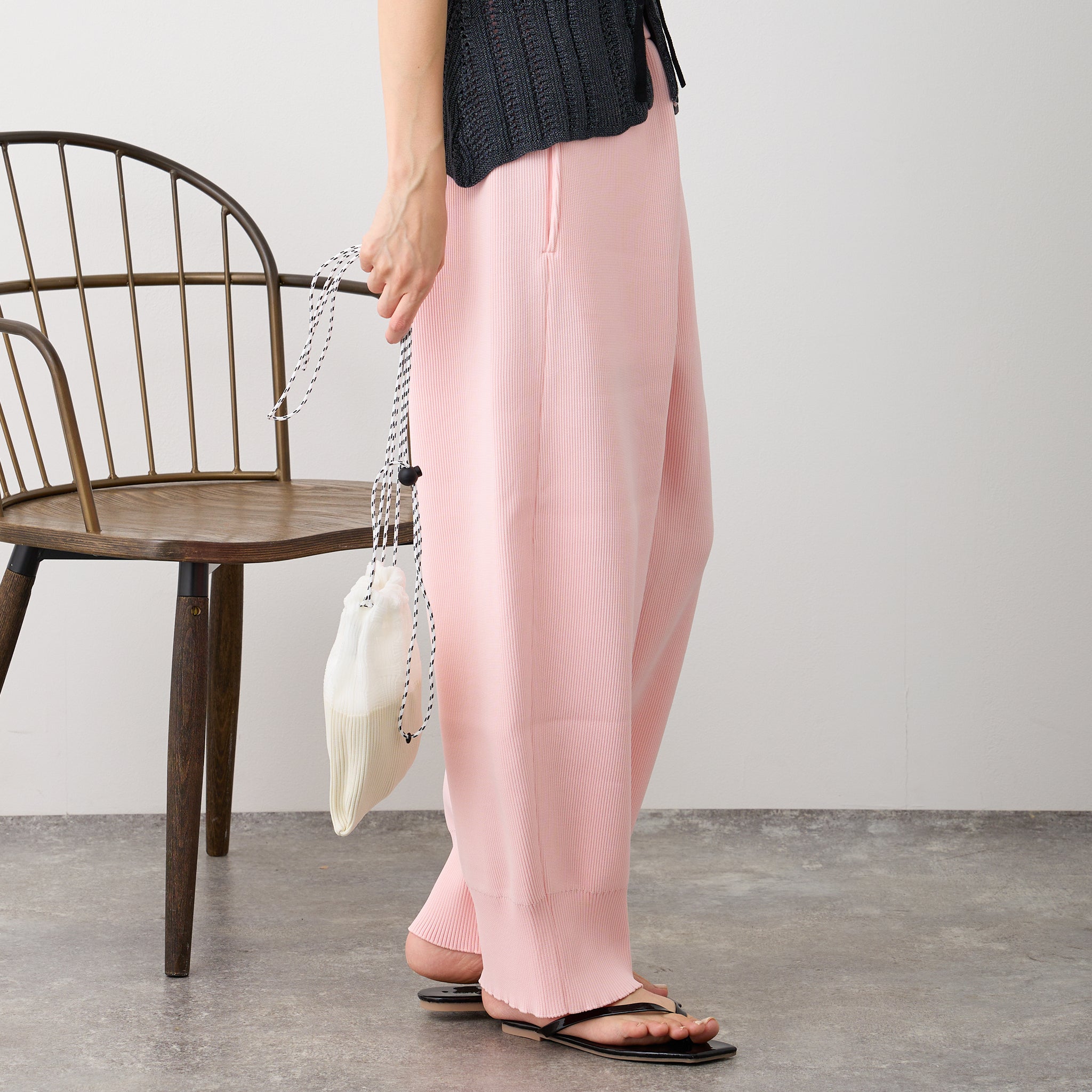 【NYANDER KNIT/ニャンダーニット】KNIT BARREL PANTS