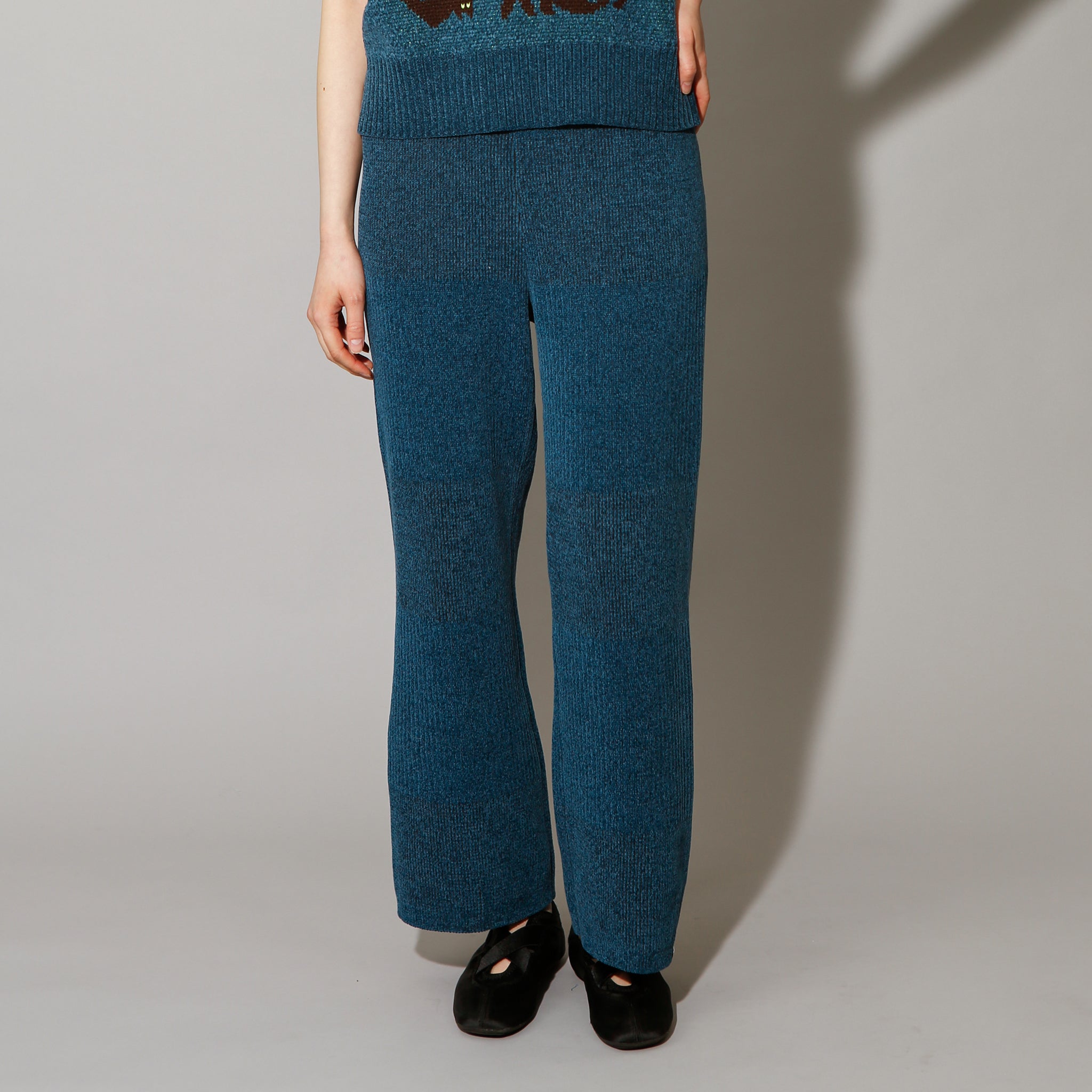 予約販売【NYANDER KNIT/ニャンダーニット】Subtre Border Knit Pants