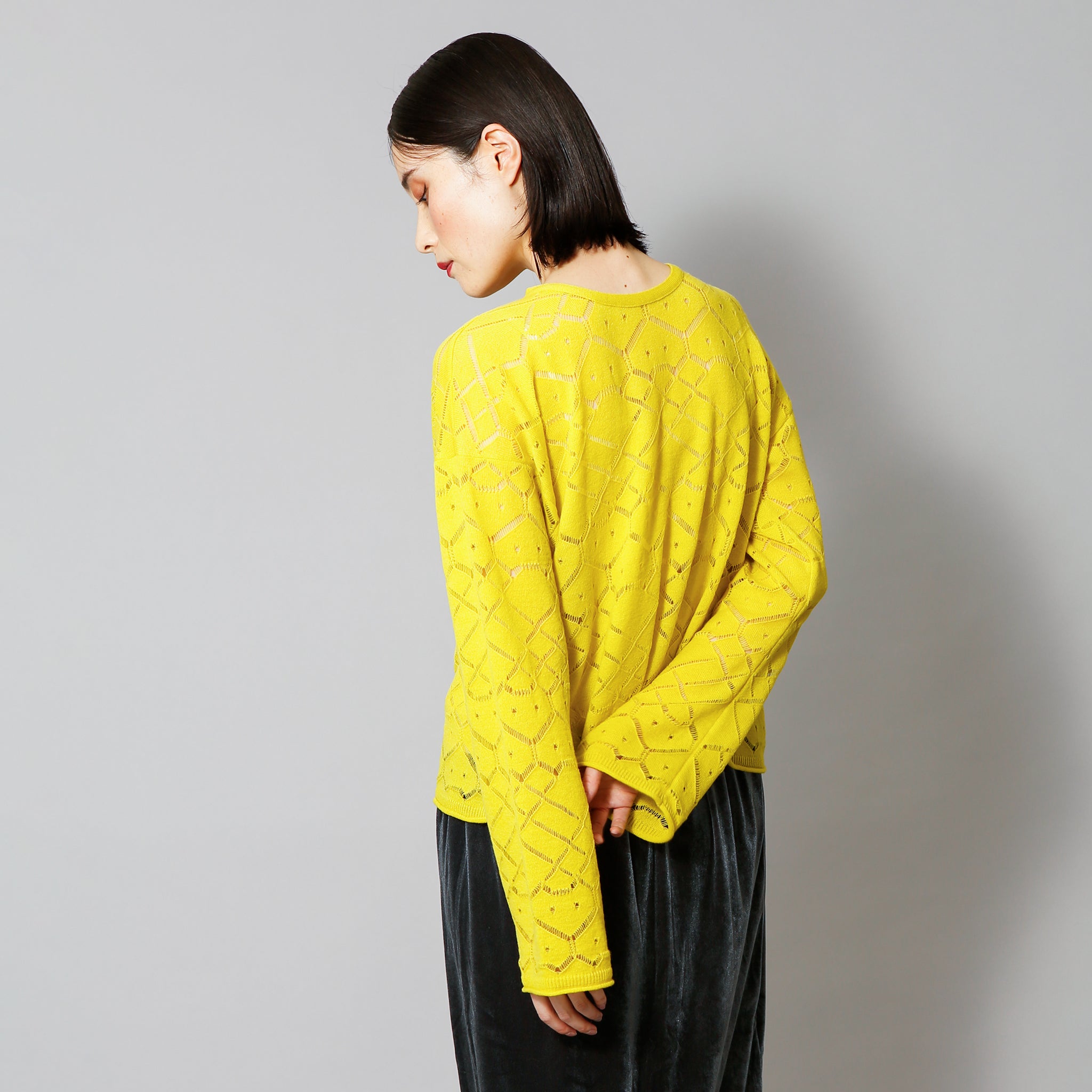 予約販売【NYANDER KNIT/ニャンダーニット】HIDDENCAT OPENWORK CARDIGAN
