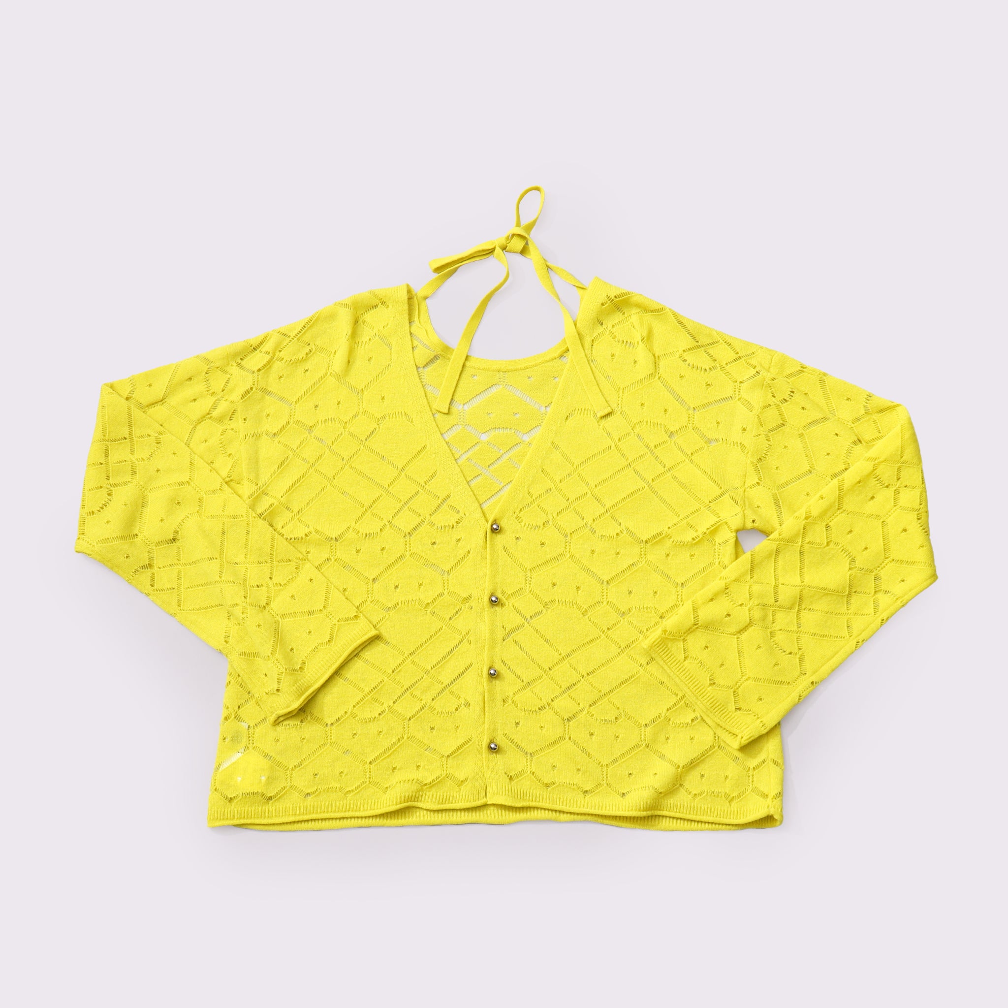 予約販売【NYANDER KNIT/ニャンダーニット】HIDDENCAT OPENWORK CARDIGAN