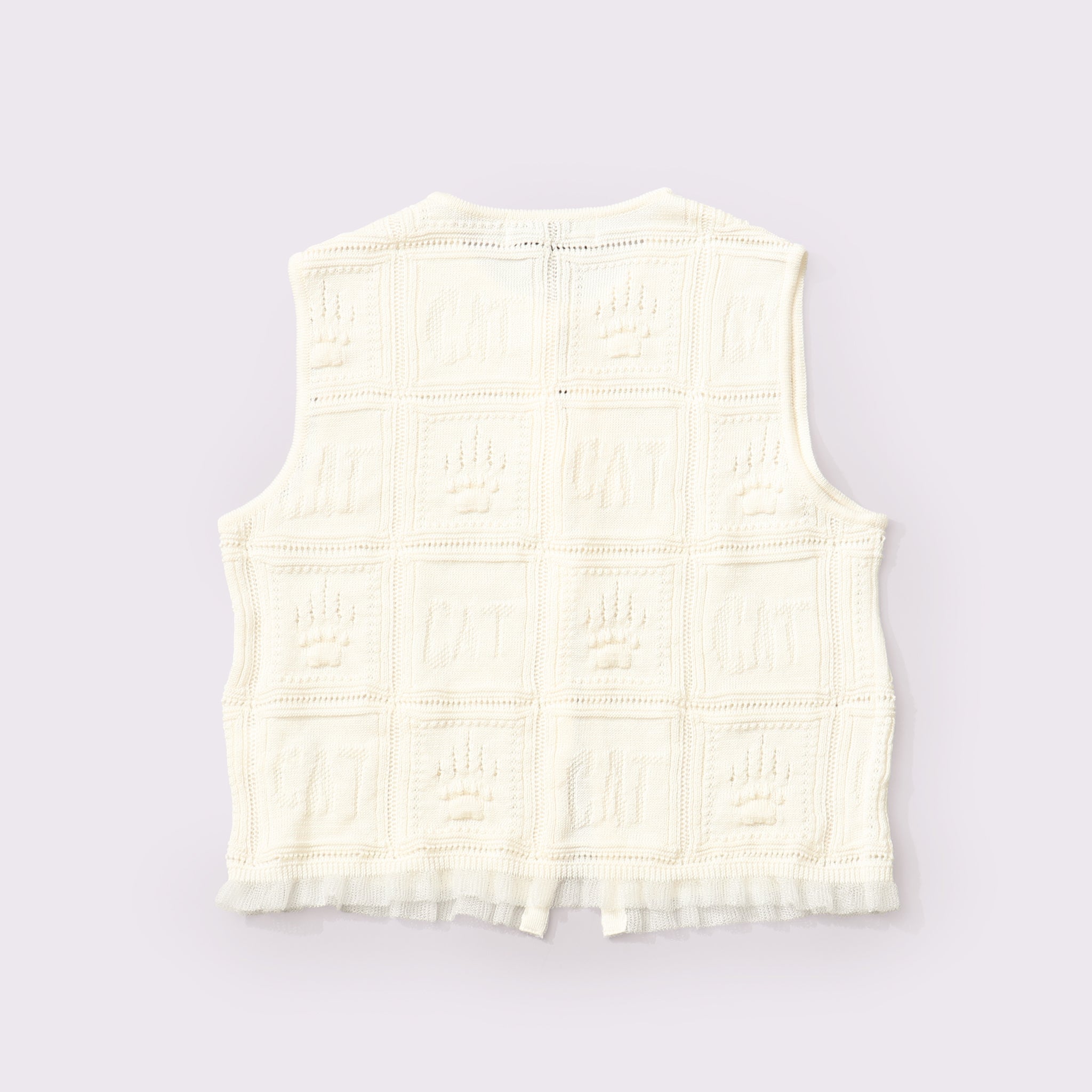 予約販売【NYANDER KNIT/ニャンダーニット】PAW GRID VEST