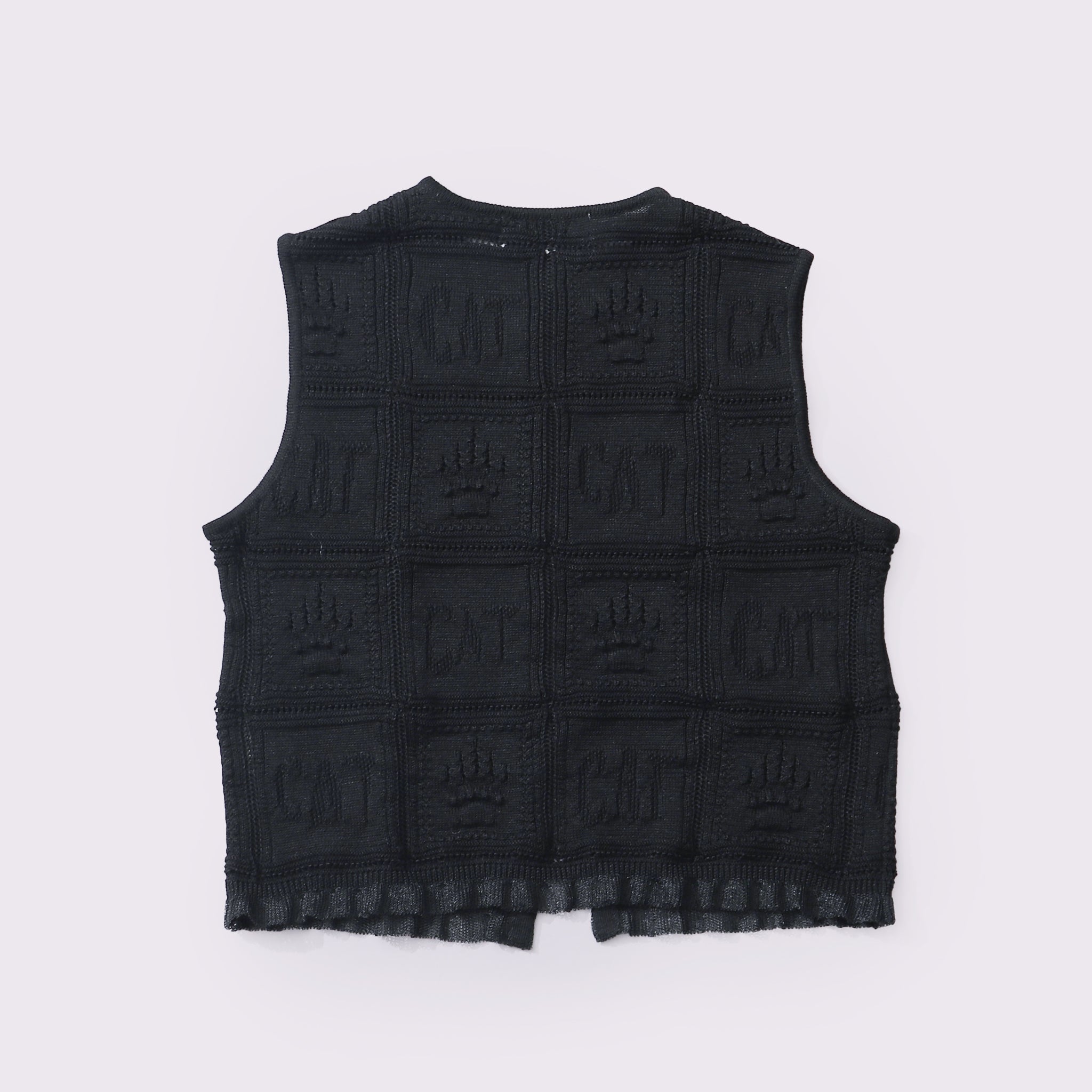 予約販売【NYANDER KNIT/ニャンダーニット】PAW GRID VEST