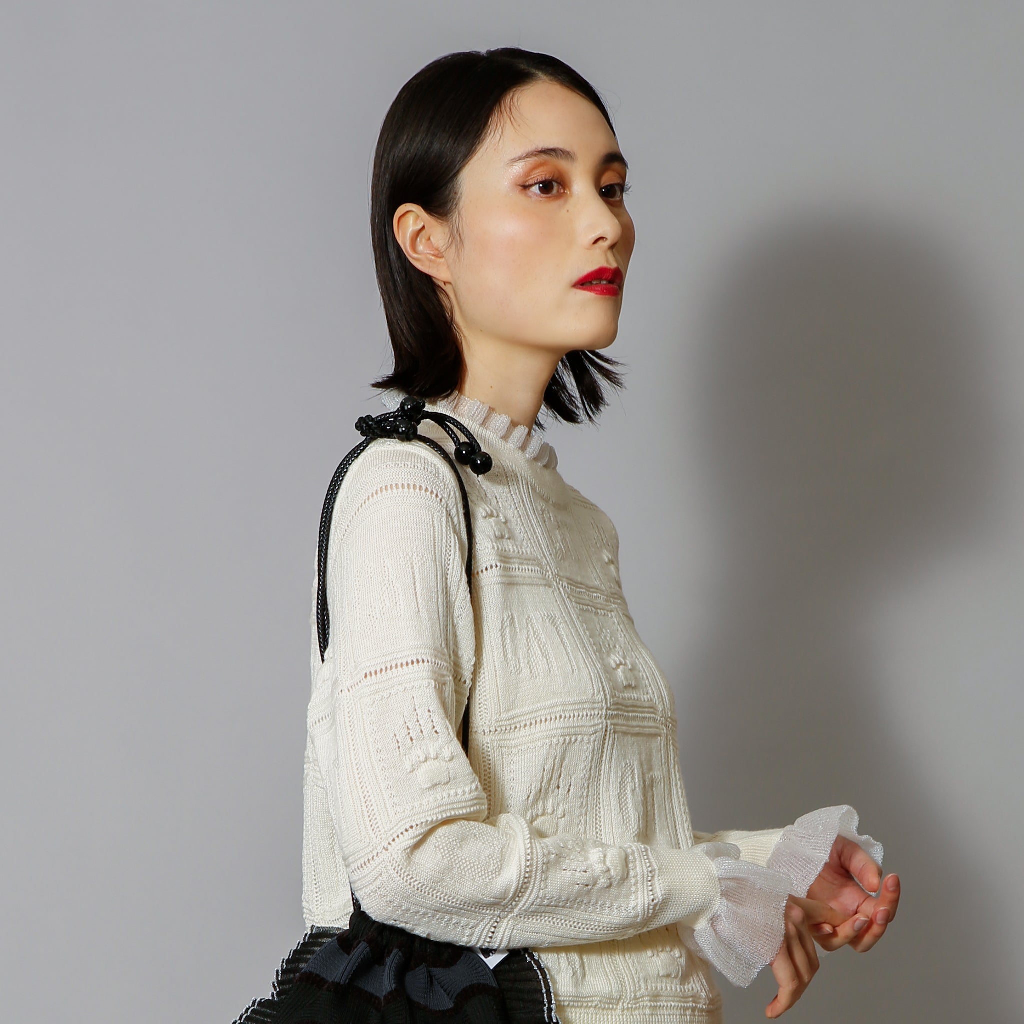 予約販売【NYANDER KNIT/ニャンダーニット】PAW GRID PULL