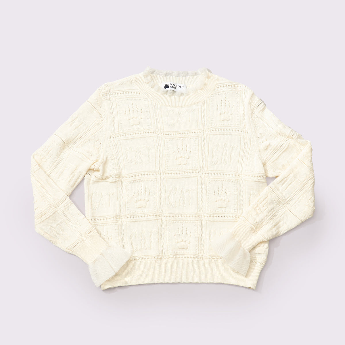 【NYANDER KNIT/ニャンダーニット】PAW GRID PULL