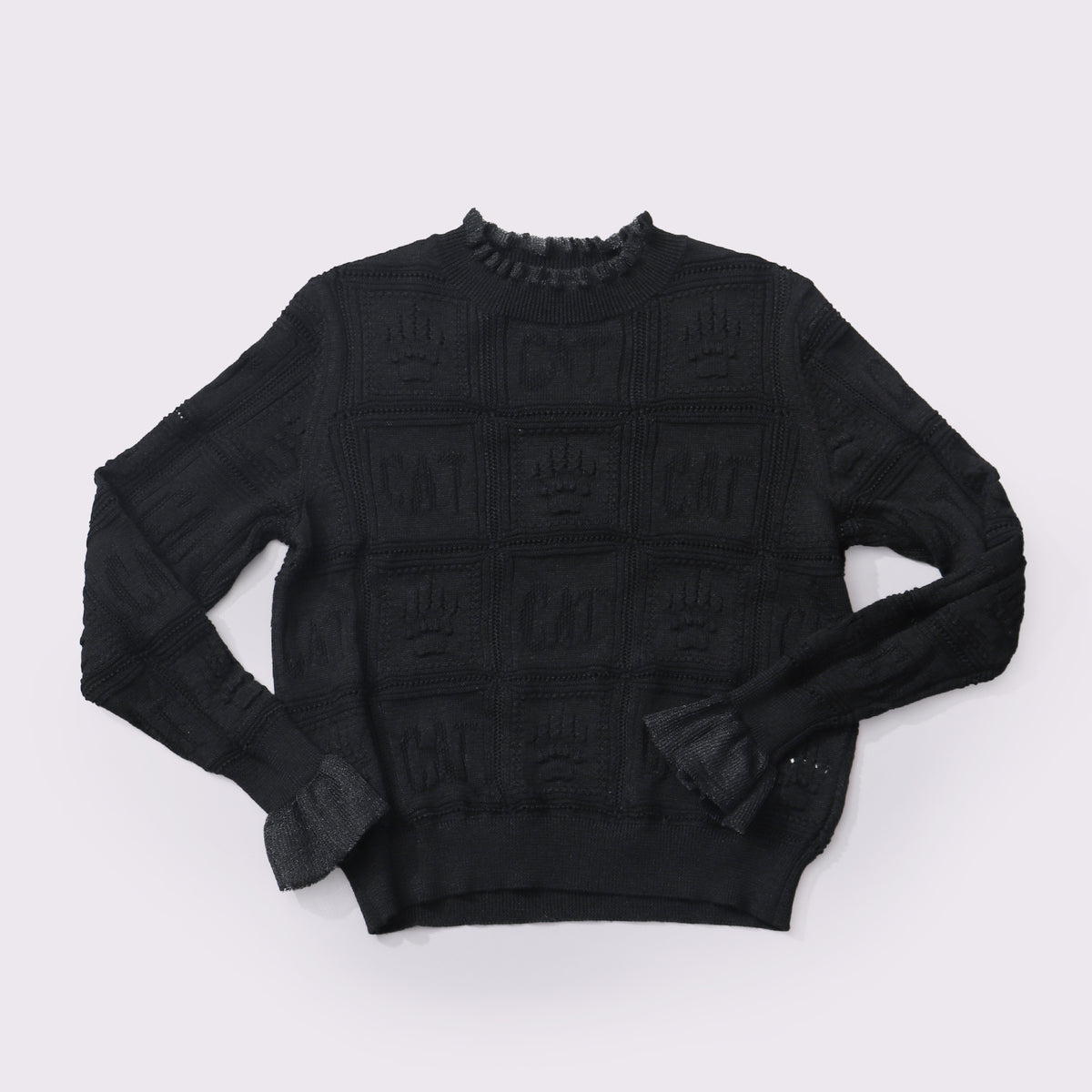 【NYANDER KNIT/ニャンダーニット】PAW GRID PULL