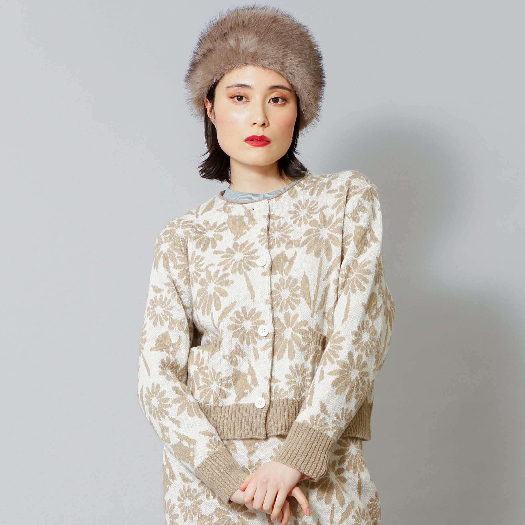 予約販売【NYANDER KNIT/ニャンダーニット】WhisperingCatsMohair JQ CARDIGAN