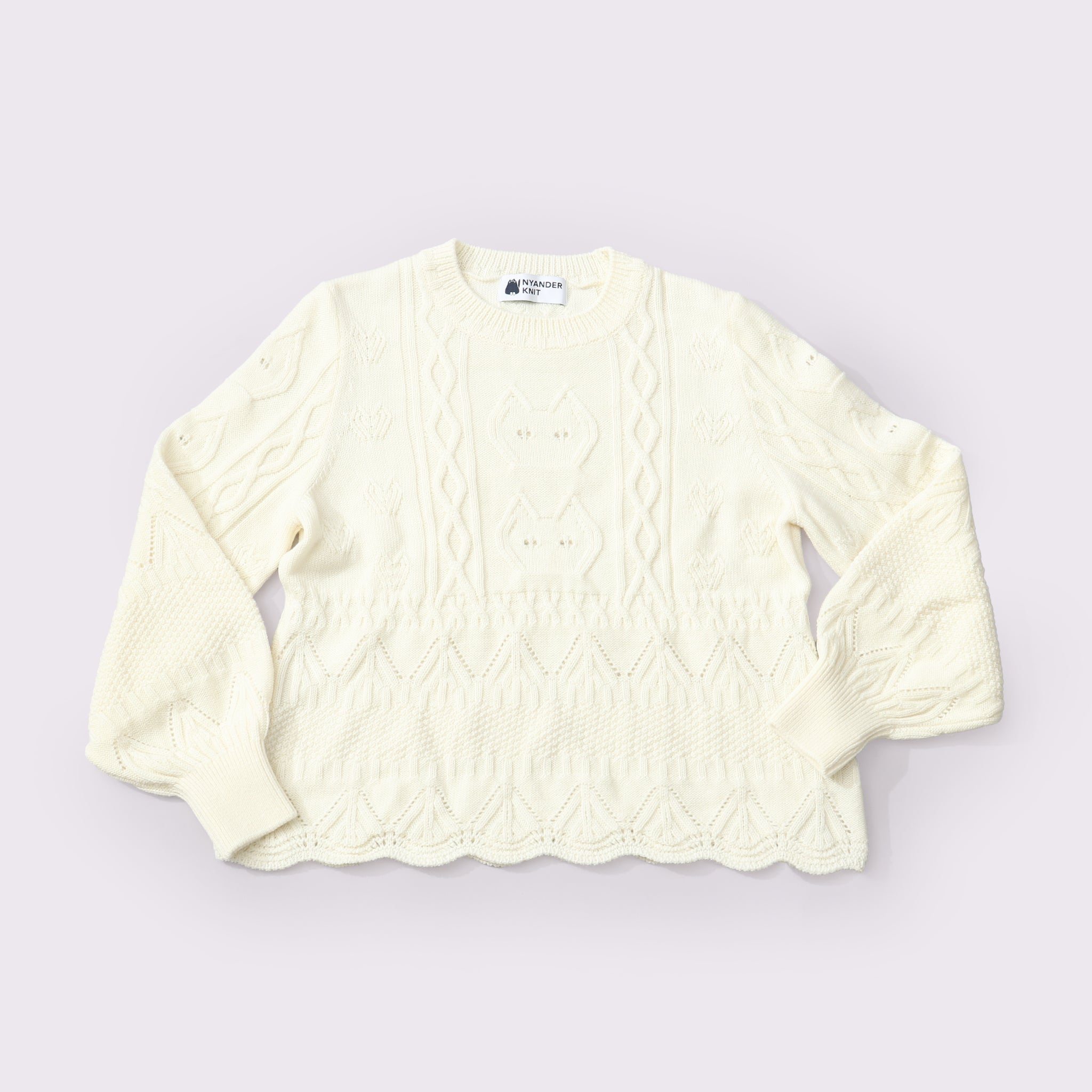 予約販売【NYANDER KNIT/ニャンダーニット】CAT RELIEF CABLE PULL