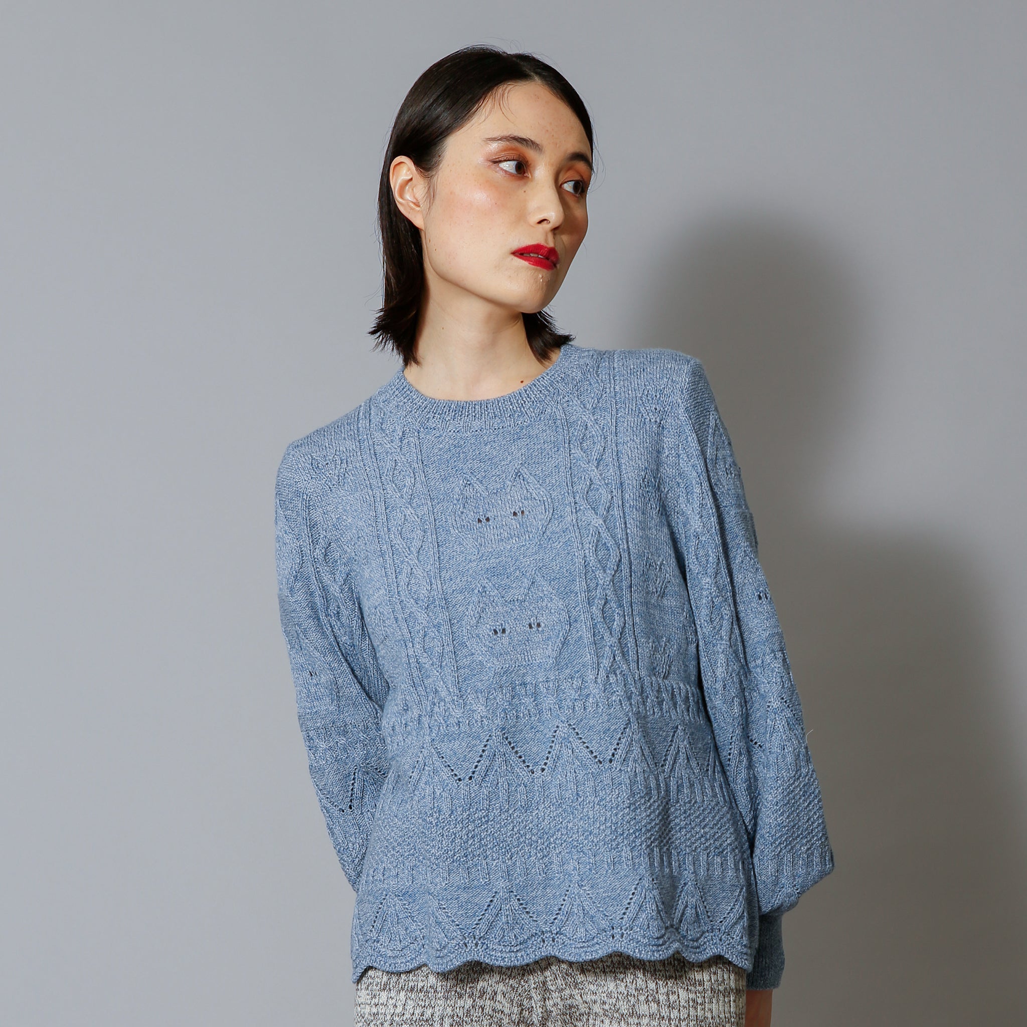 予約販売【NYANDER KNIT/ニャンダーニット】CAT RELIEF CABLE PULL