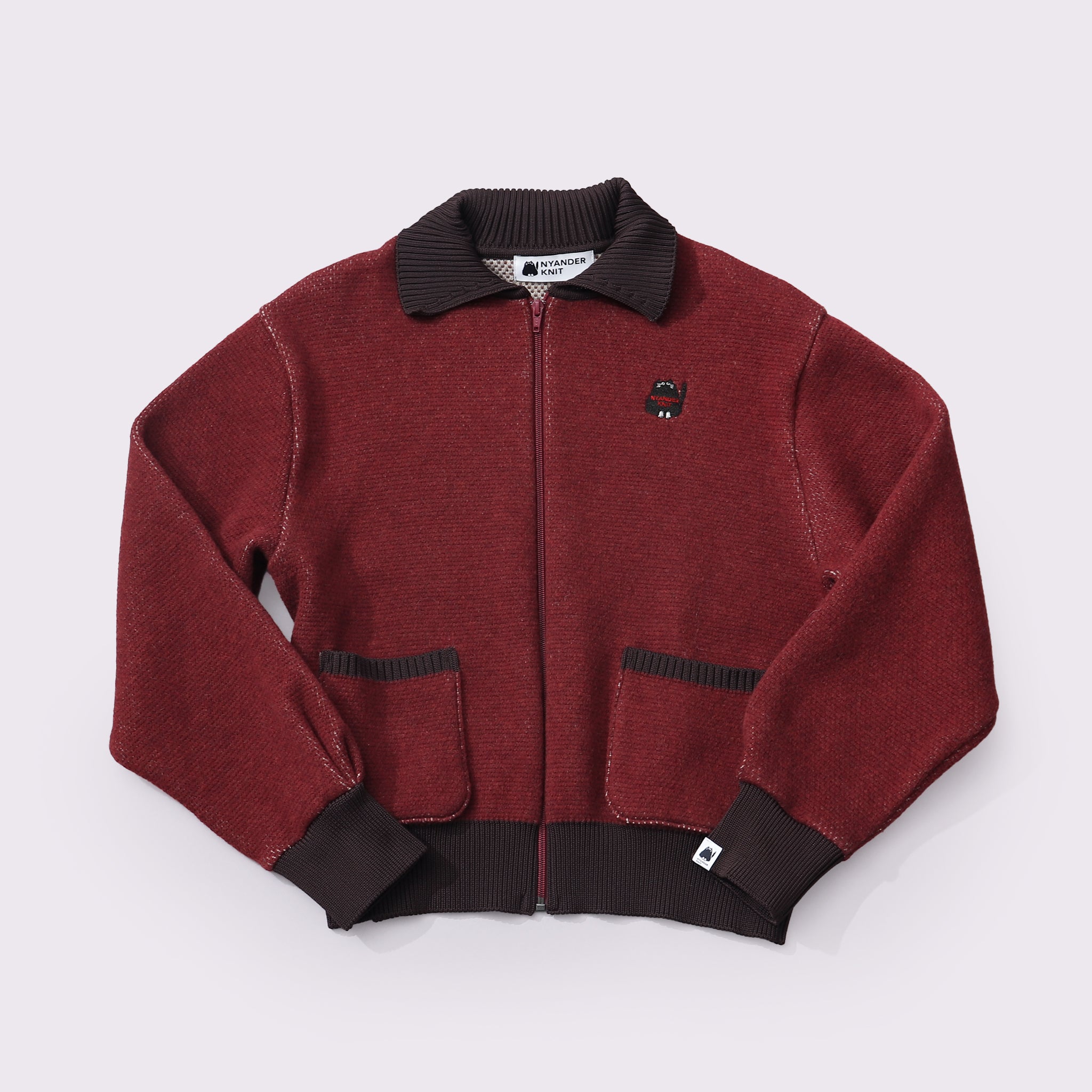 予約販売【NYANDER KNIT/ニャンダーニット】TABBY CAT KNIT BLOUSON