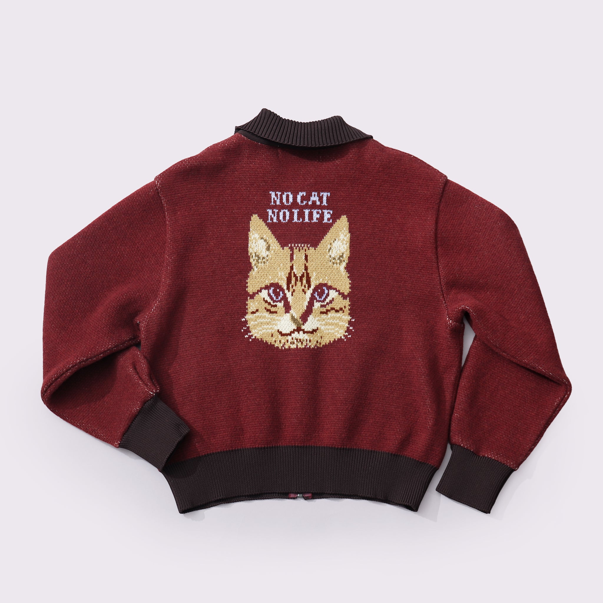 予約販売【NYANDER KNIT/ニャンダーニット】TABBY CAT KNIT BLOUSON