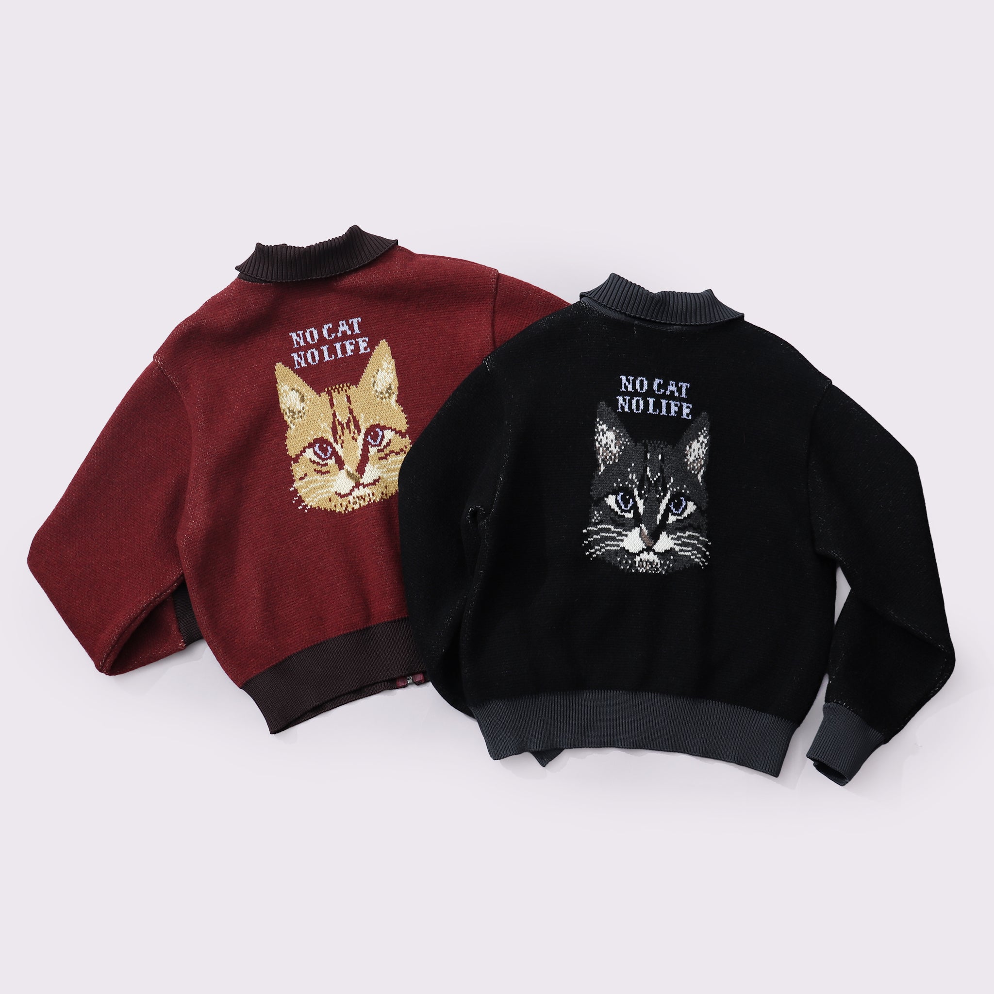 予約販売【NYANDER KNIT/ニャンダーニット】TABBY CAT KNIT BLOUSON