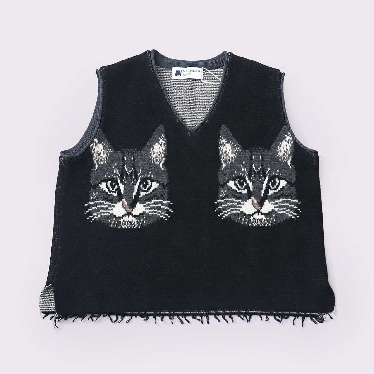 予約販売【NYANDER KNIT/ニャンダーニット】TABBY CAT KNIT VEST