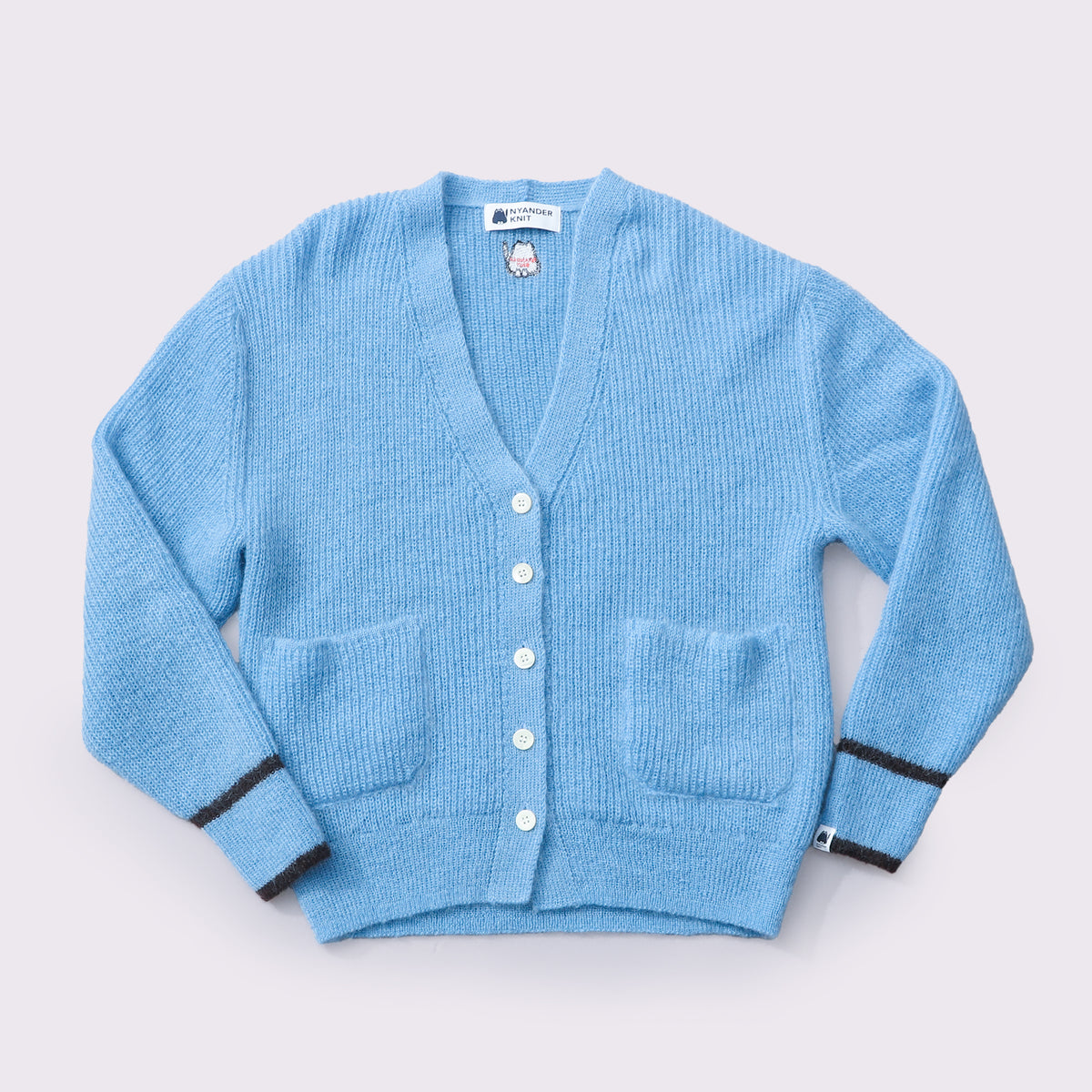 予約販売【NYANDER KNIT/ニャンダーニット】MOHAIR LINE CARDIGAN