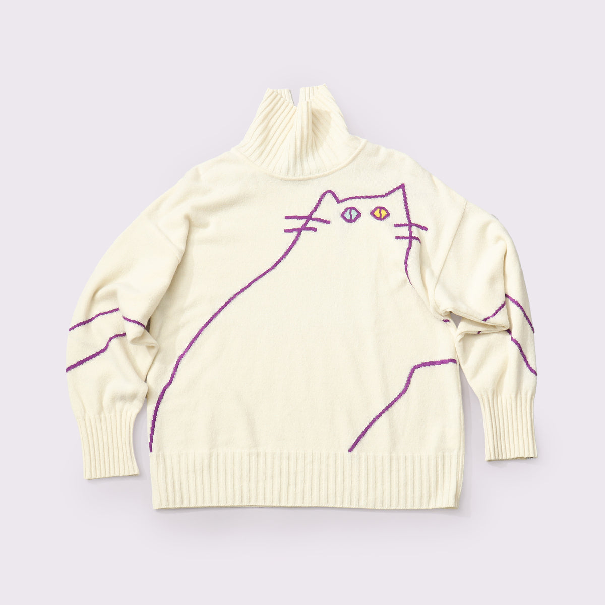 予約販売【NYANDER KNIT/ニャンダーニット】ODD EYE CAT PULL