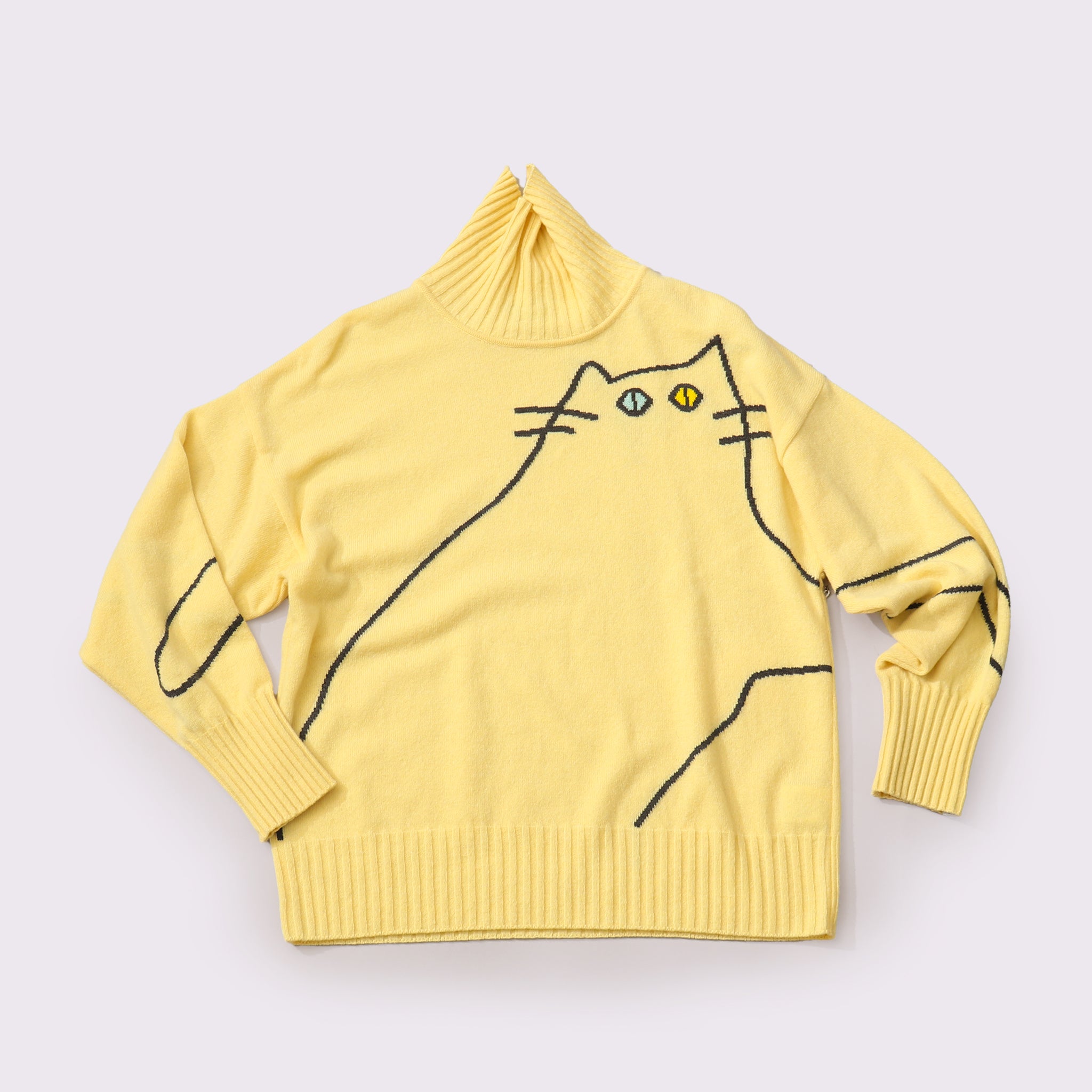 予約販売【NYANDER KNIT/ニャンダーニット】ODD EYE CAT PULL