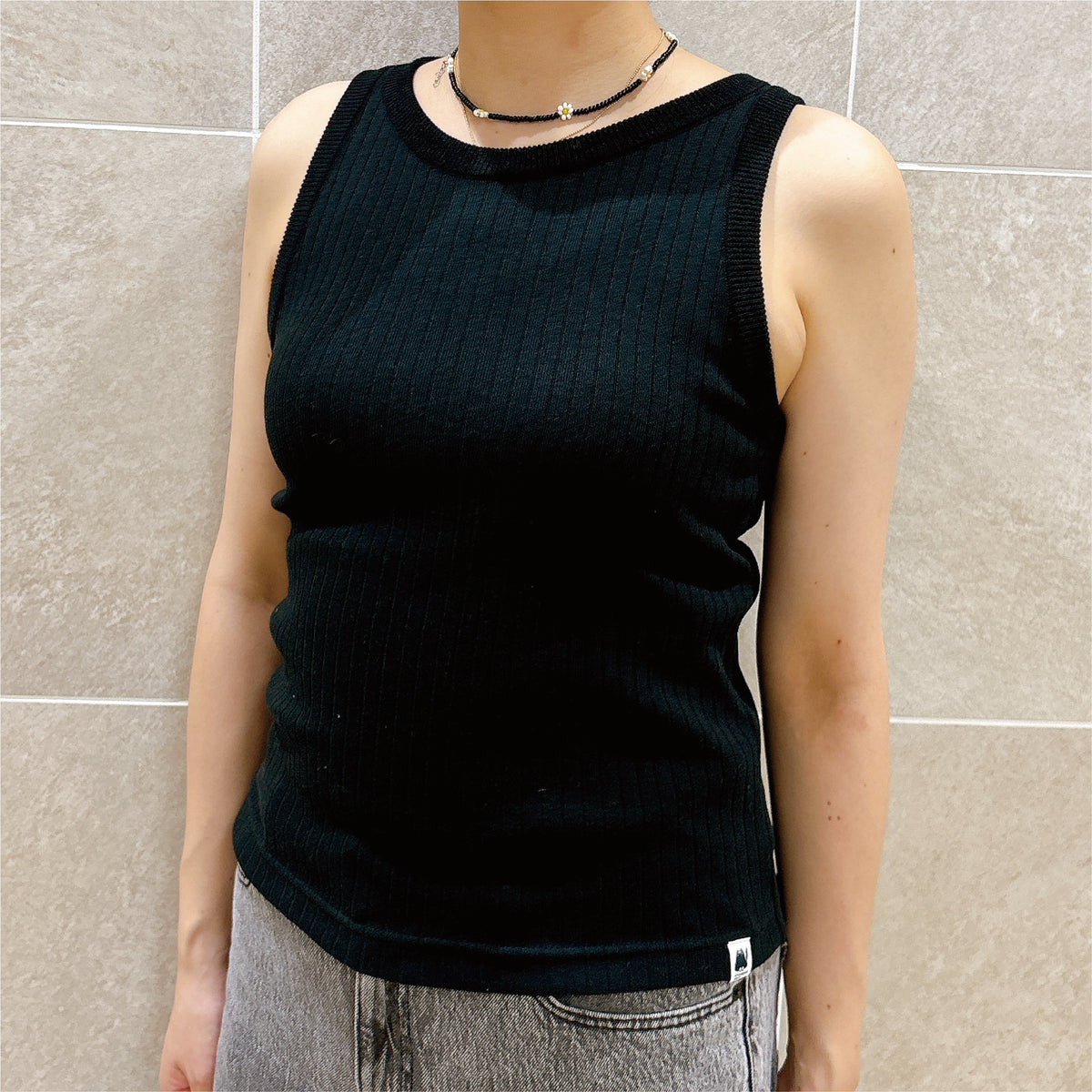 【NYANDER KNIT/ニャンダーニット】 RIB TANC TOP リブタンクトップ