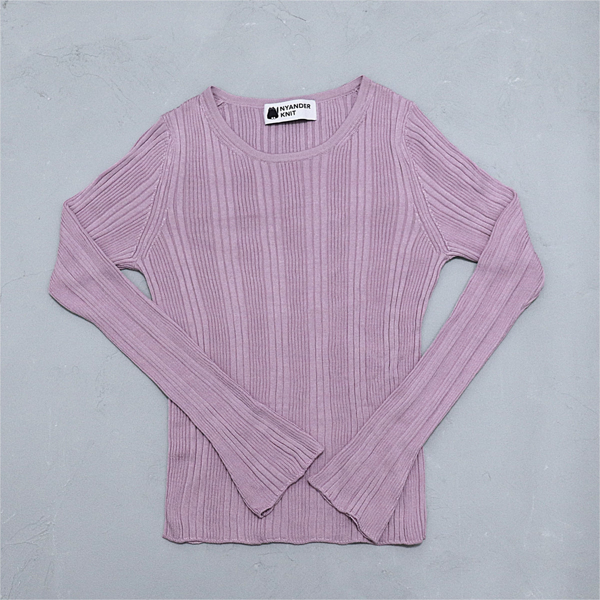 【NYANDER KNIT/ニャンダーニット】 SILK RIB P/O  リブプルオーバー