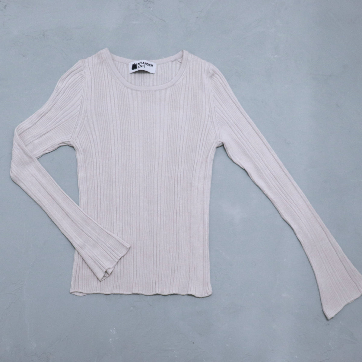 【NYANDER KNIT/ニャンダーニット】 SILK RIB P/O  リブプルオーバー