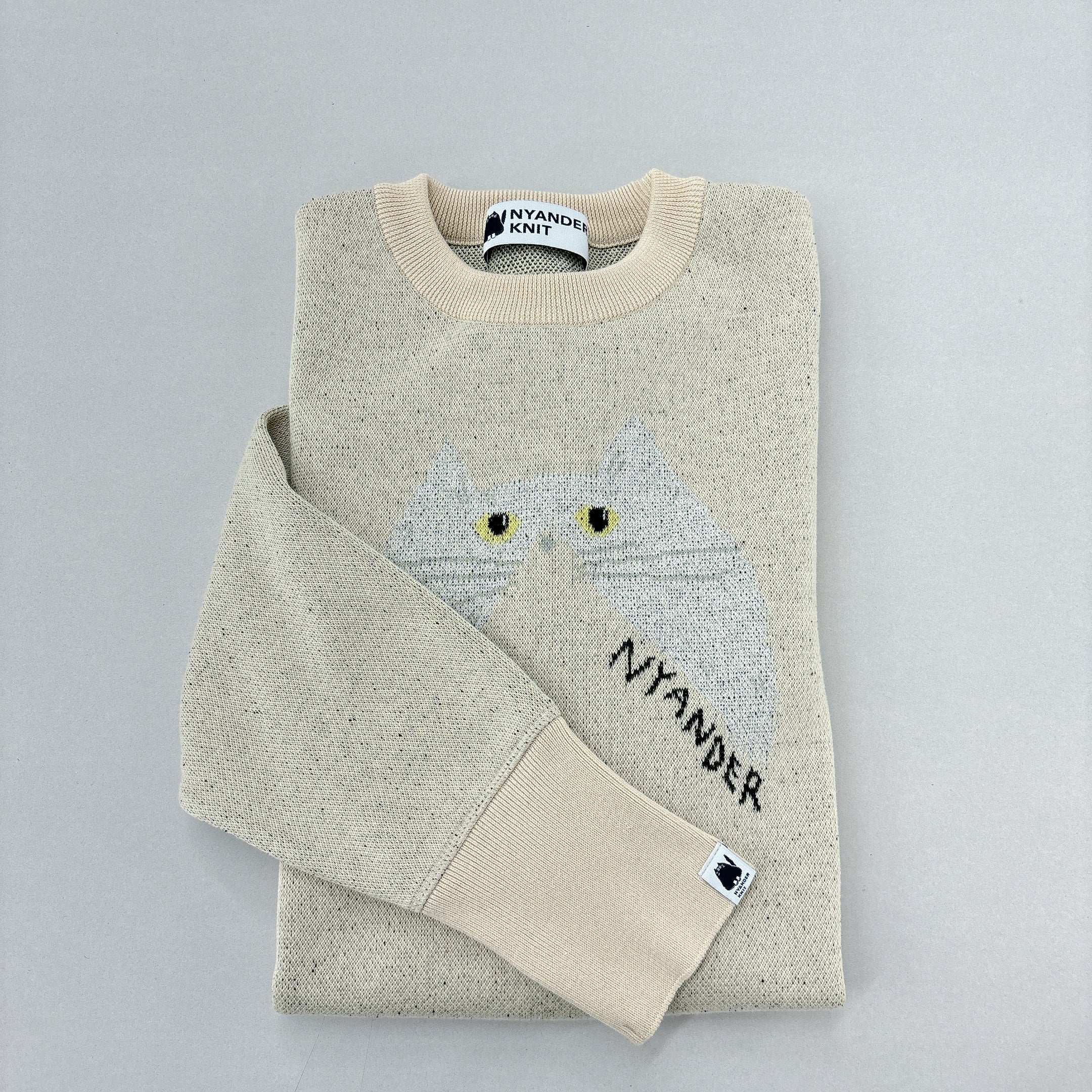 NYANDER KNIT/ニャンダーニット】 CATS EYE PO ニットトレーナー
