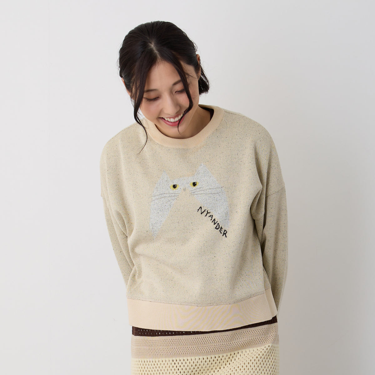 【NYANDER KNIT/ニャンダーニット】 CATS EYE PO  ニットトレーナー