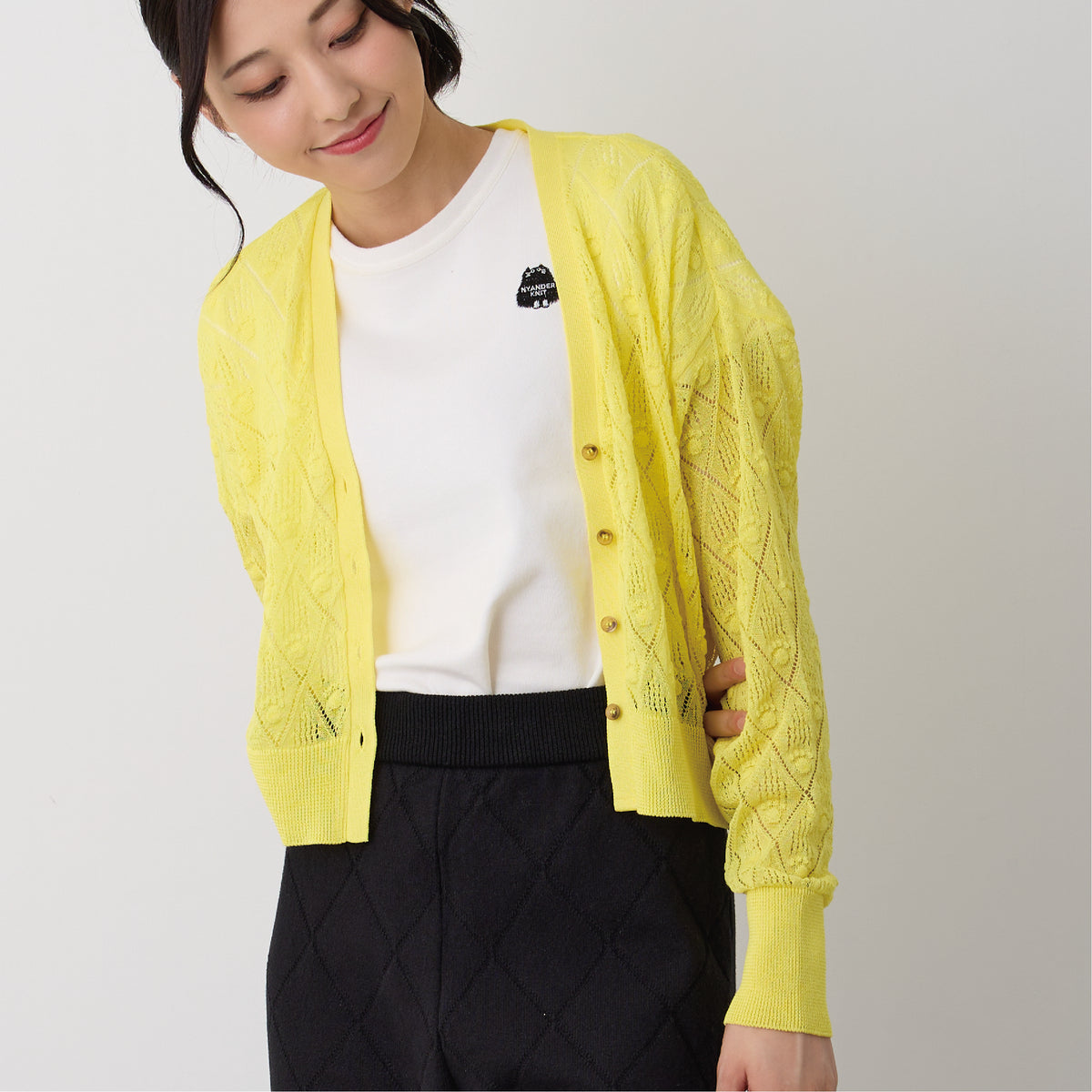 【NYANDER KNIT/ニャンダーニット】 BUSTIER VEST ニットベスト